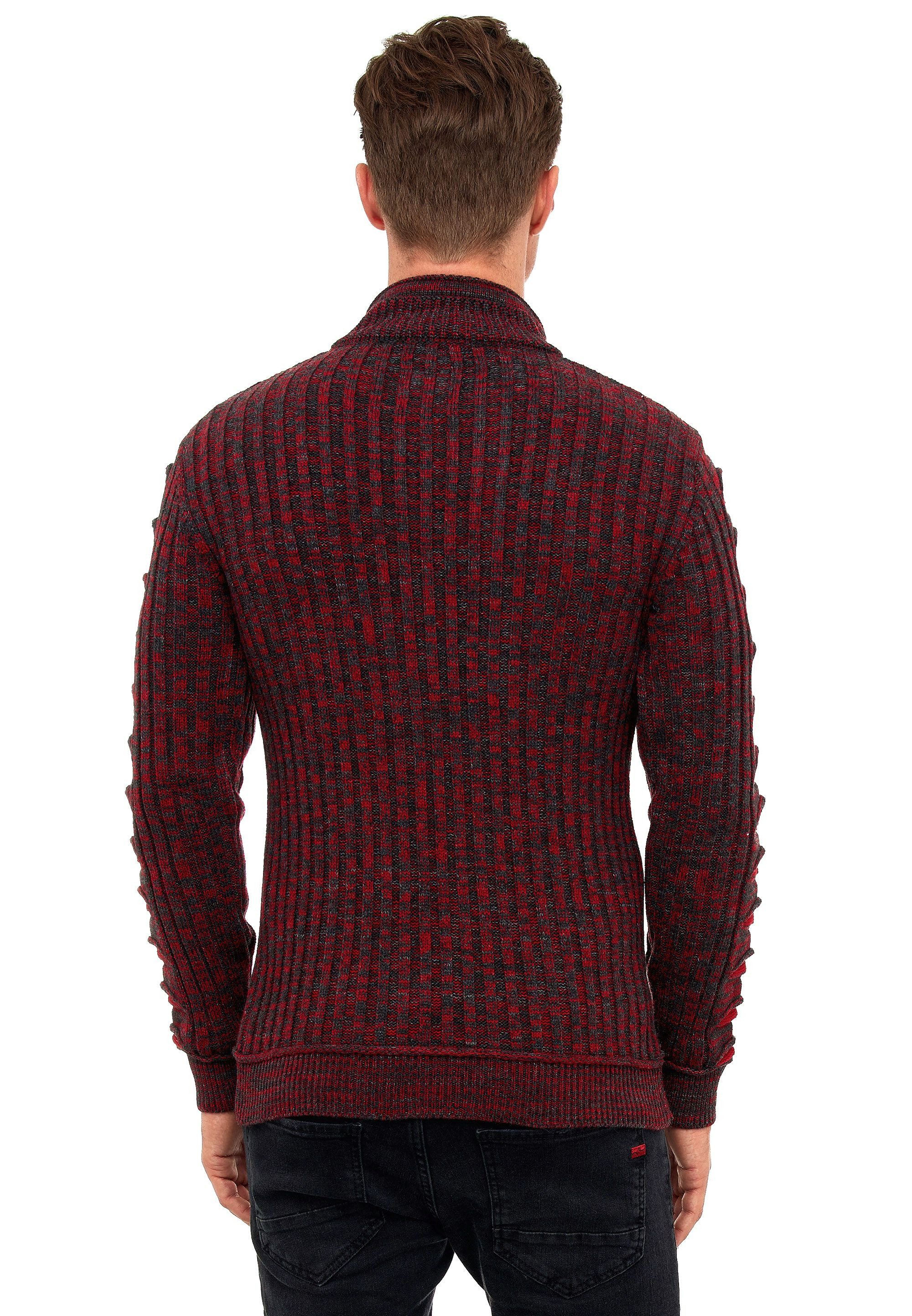 Rusty Neal Strickpullover mit stylischem Ausschnitt