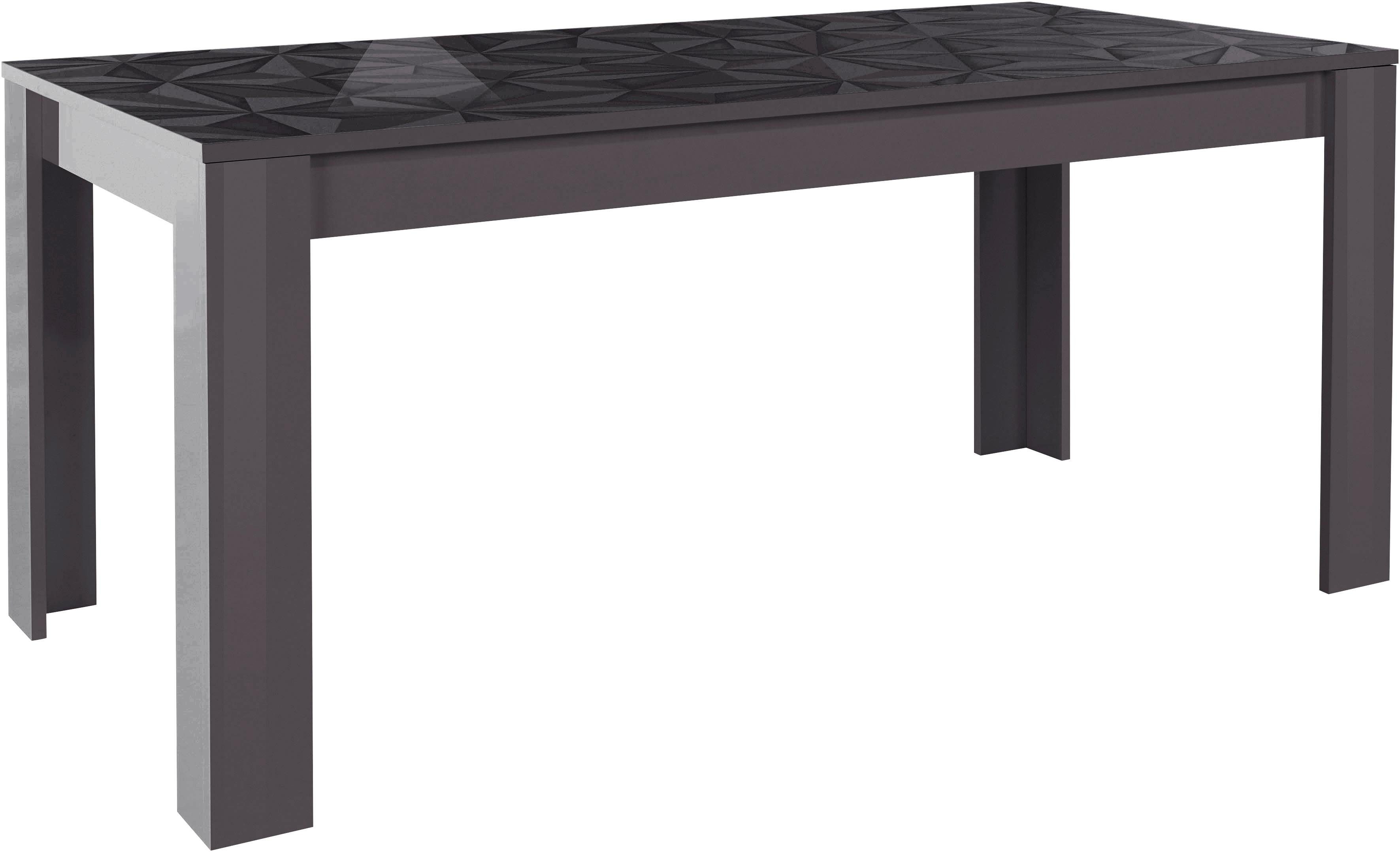 INOSIGN Esstisch Prisma 180x90 cm, Küchentisch, Esszimmertisch, rechteckig, Tischplatte Stärke 22 mm u. mit elegantem Siebdruck, Farbauswahl