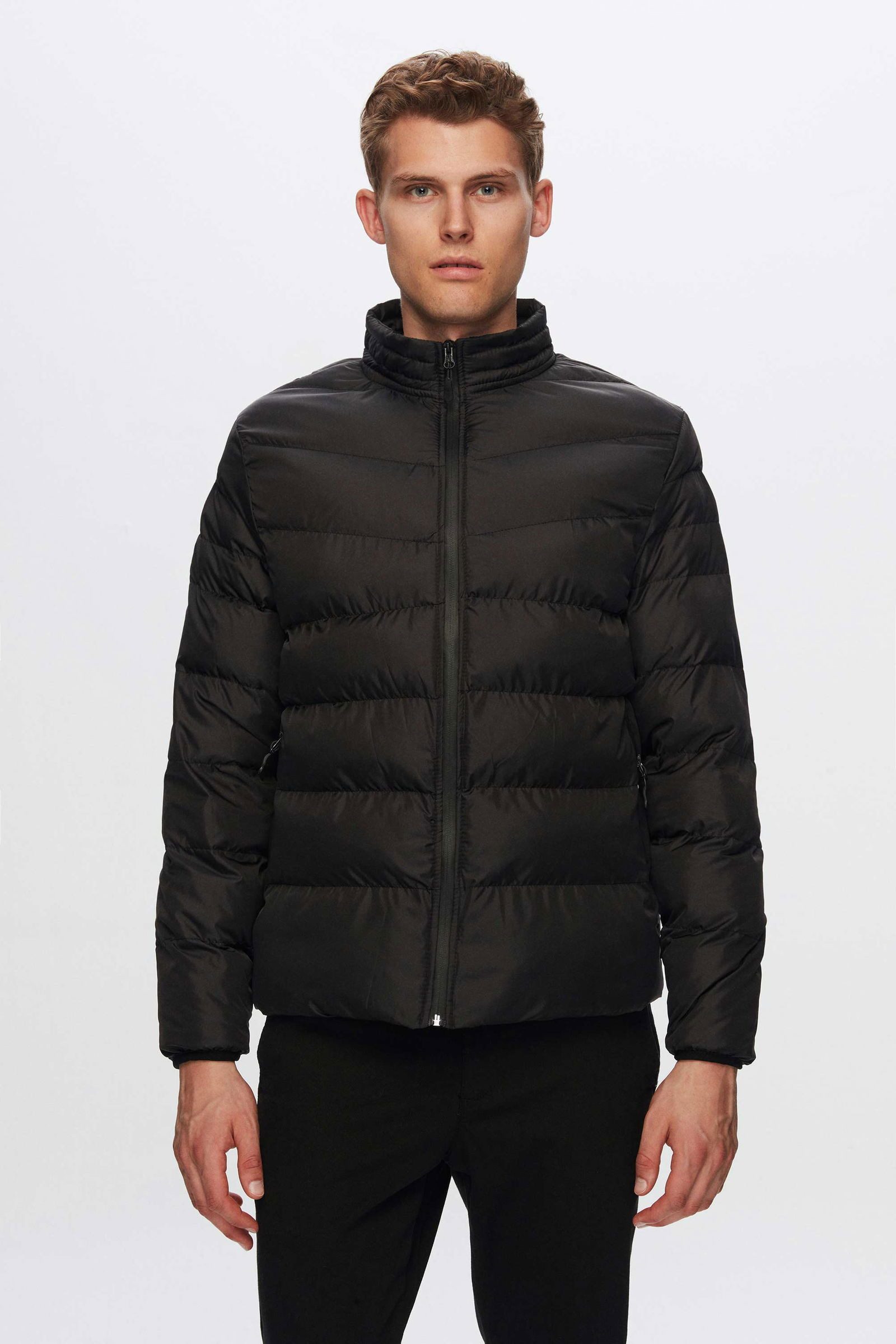 D'S DAMAT Caban Ds Damat Slim Fit winddichter Mantel mit Faserfüllung Puffer Jacket