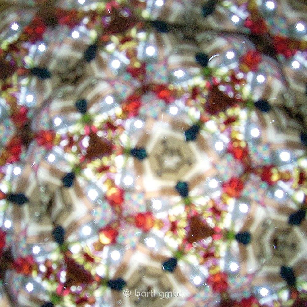 Bartl Spiel Oktaskop, mit Holzstruktur, 20 cm, Perlenmuster