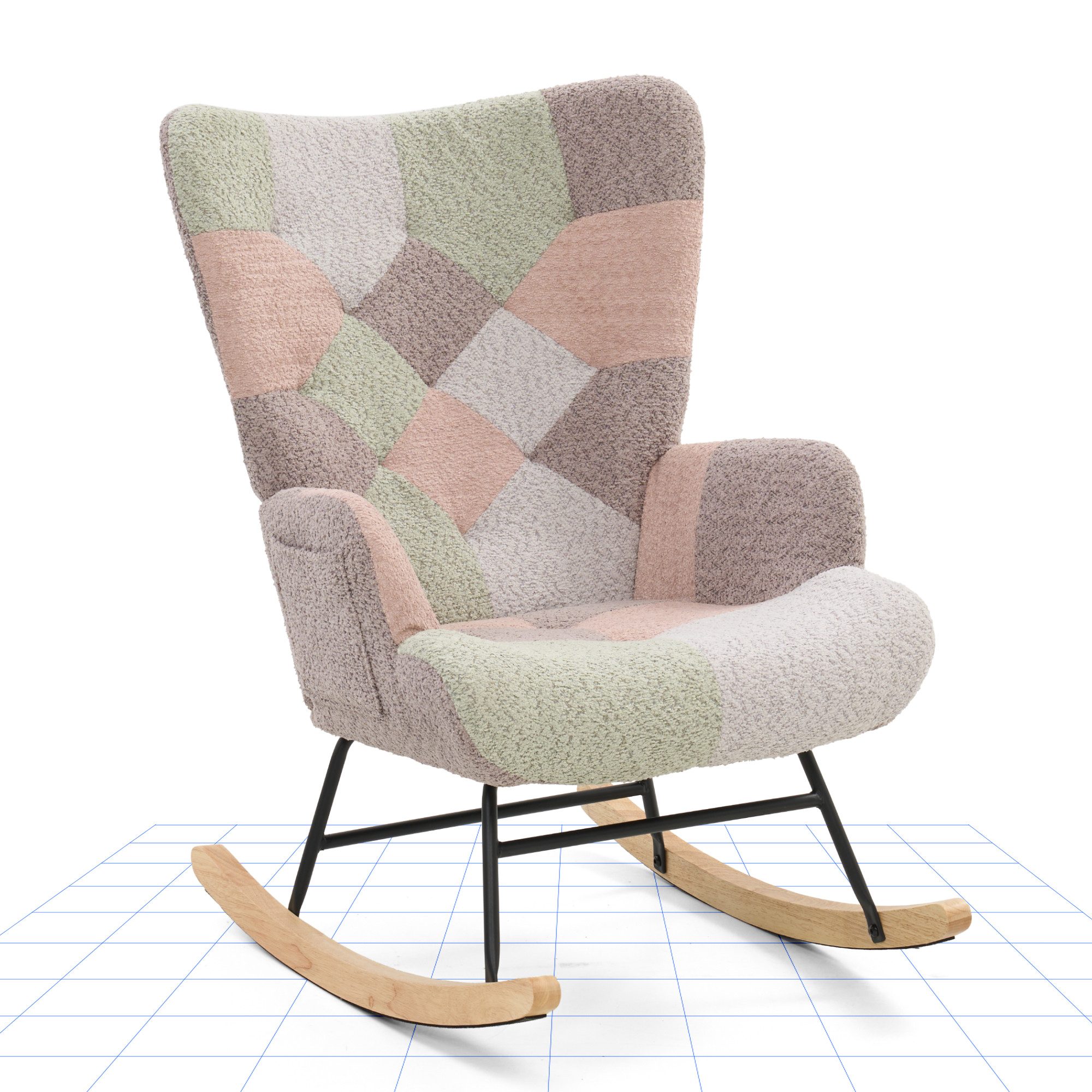 FLEXISPOT Schaukelstuhl mit Hoher Rückenlehne & Fußstütze, Relaxsessel, Sch günstig online kaufen