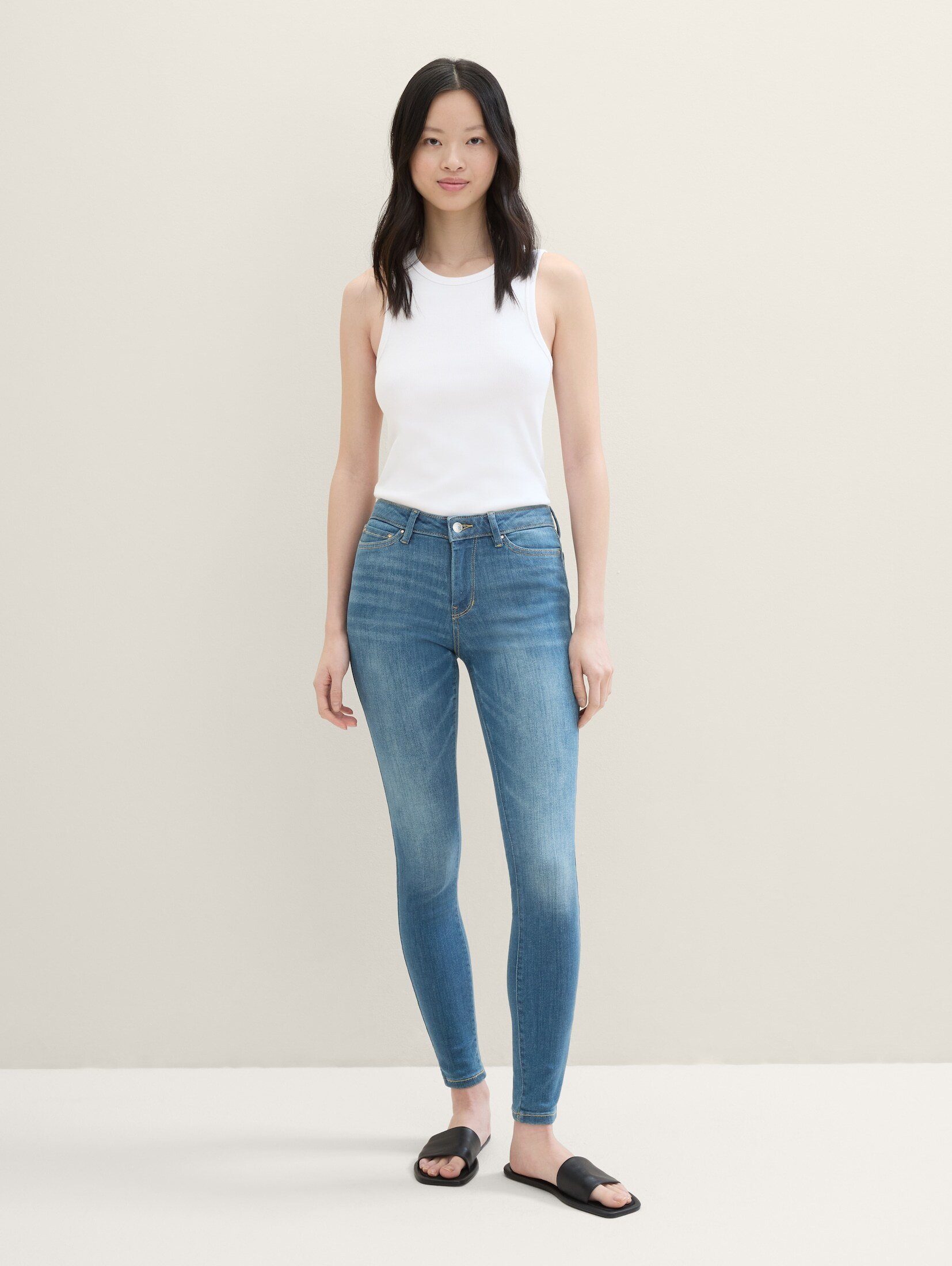 TOM TAILOR Denim Gerade Jeans 3 Sizes in 1 - Nela Extra Skinny Jeans