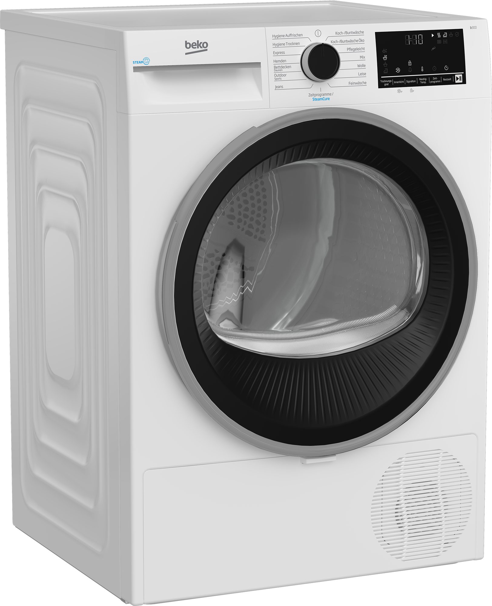 BEKO Wärmepumpentrockner B3T4224SD, Mit 62 dB trocknet das Gerät leise und schont die Wäsche.
