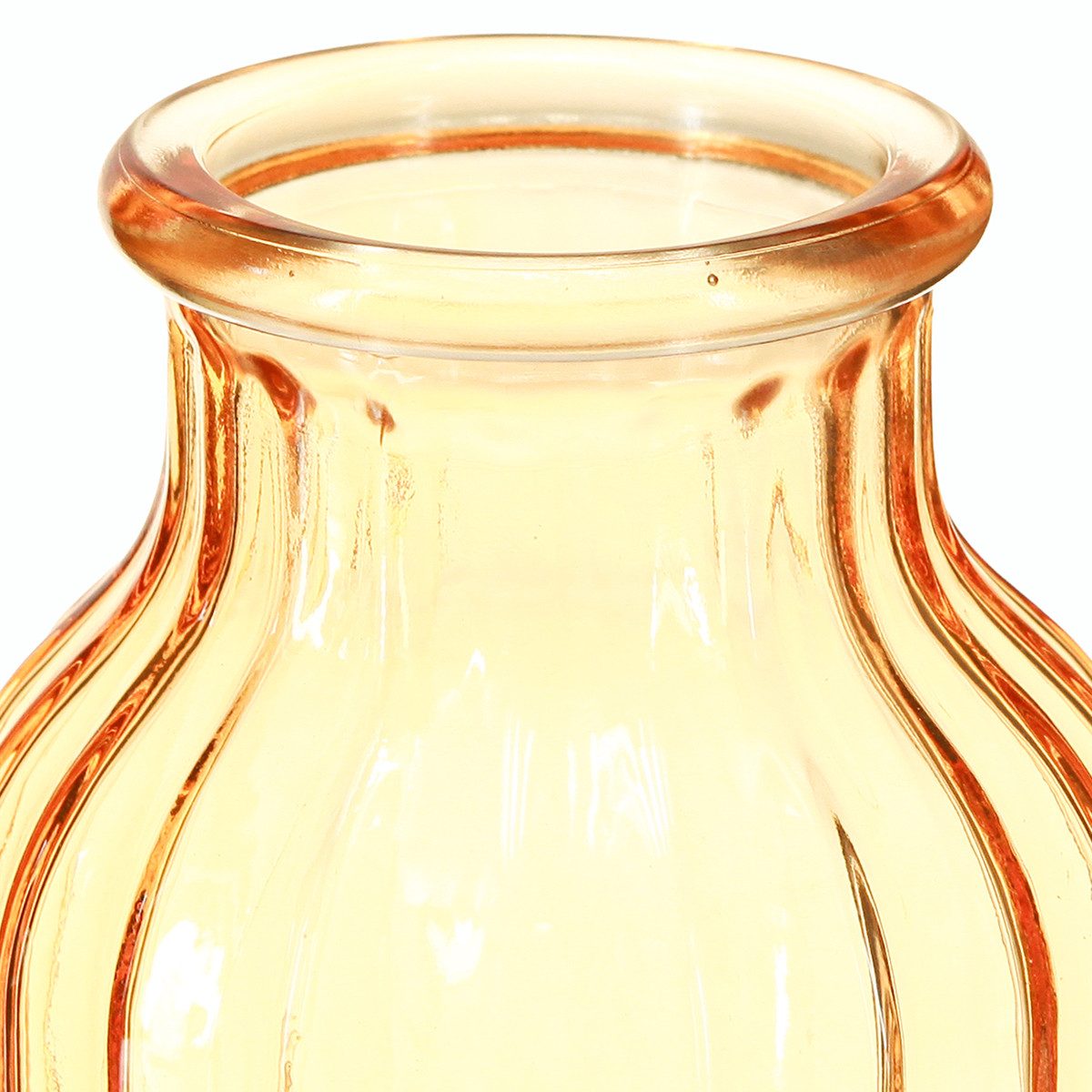 Florists Products Tischvase Glas Blumenvase Retro Orange Ø11 H14,5 2er Set Dekoration, 2 Stück