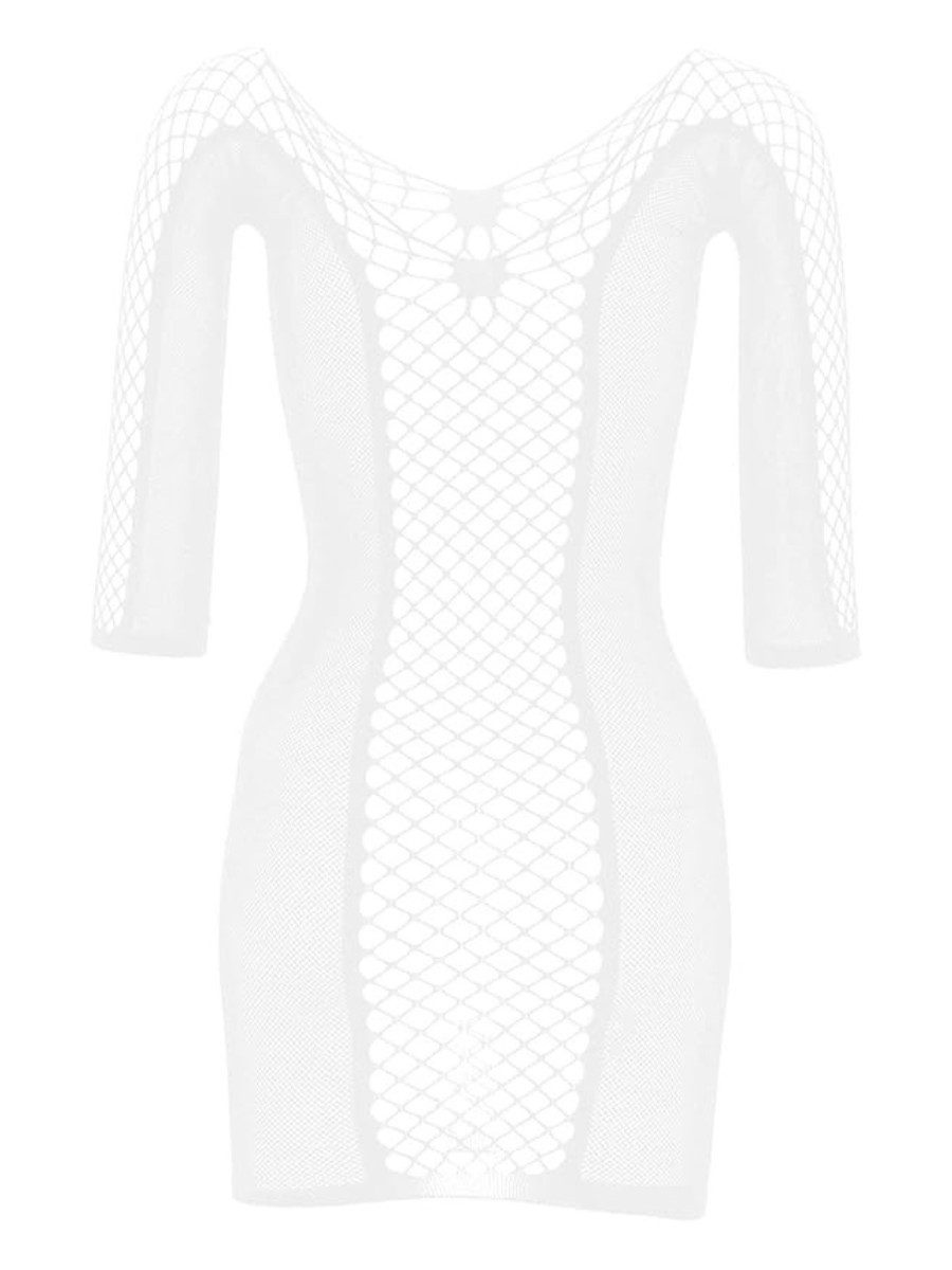 Elegant Love Netzkleid Netz-Minikleid mit langen Ärmeln – Transparente Ling günstig online kaufen