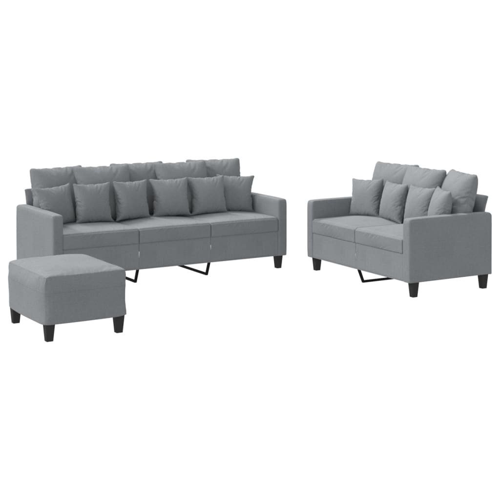 vidaXL Sofa 3-tlg. Sofagarnitur mit Kissen günstig online kaufen