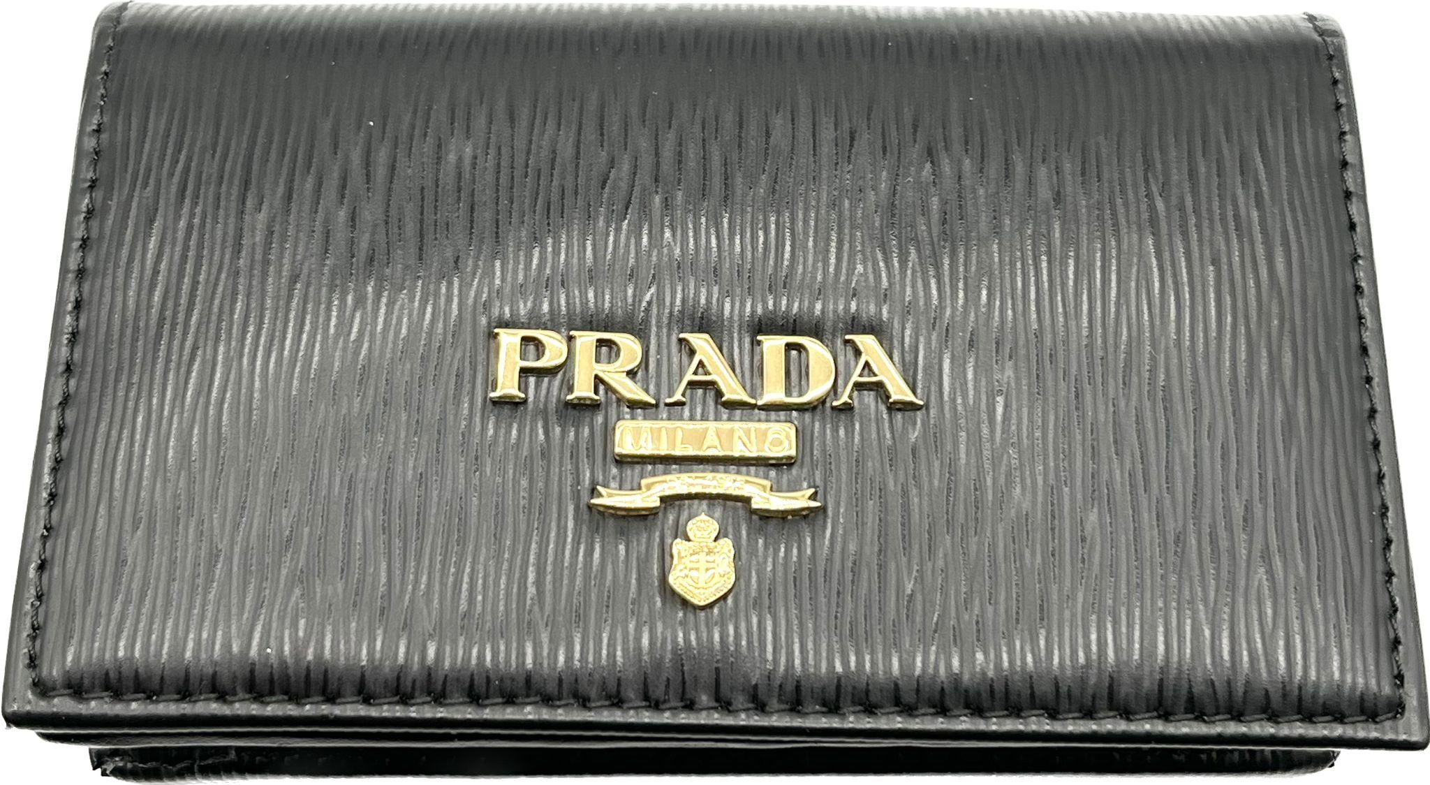 PRADA Kartenetui Münzen Scheine aus Saffiano-Leder | Geldbörsen