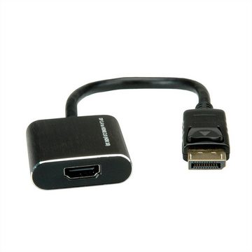 ROLINE DisplayPort-HDMI Adapter, v1.4, HDR 10, DP ST-HDMI BU Audio- & Video-Adapter DisplayPort Männlich (Stecker) zu HDMI Typ A Weiblich (Buchse), 15.0 cm, Aktiv
