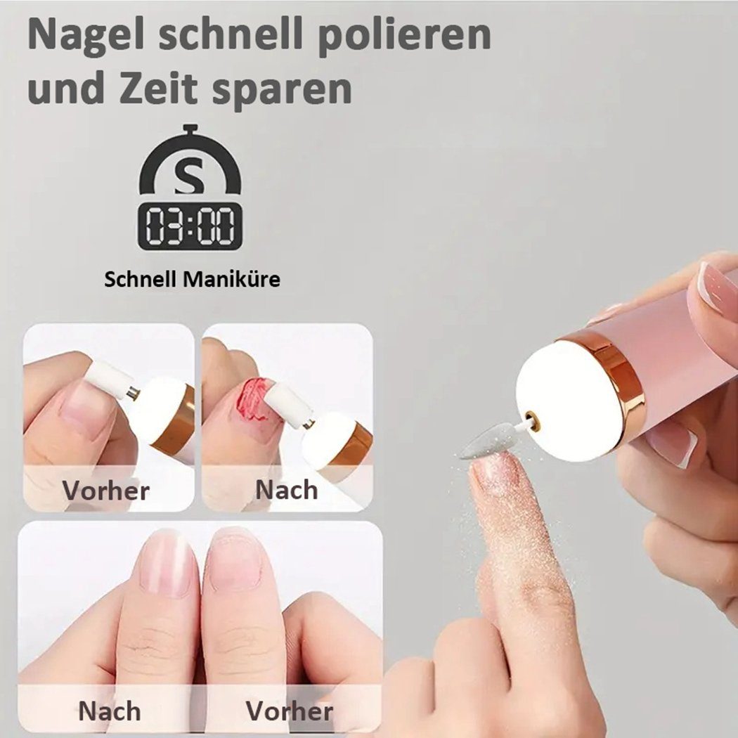 Elektrischer Schleifer, Maniküre-Pediküre-Set Nail-Art-Maschinenschleifer TUABUR Nail-Art-Bohrer,