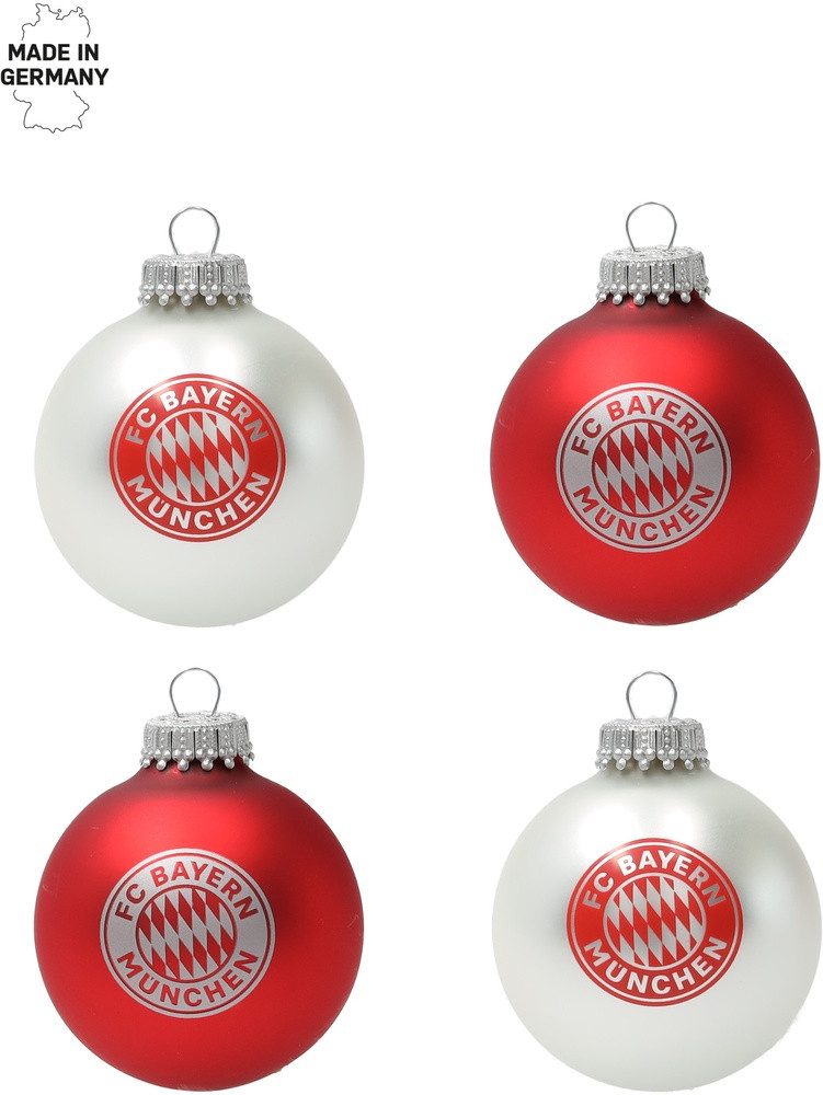 SC Freiburg Weihnachtskugeln 4er-Set - Offizielle Vereinsfarben Mit Wappen