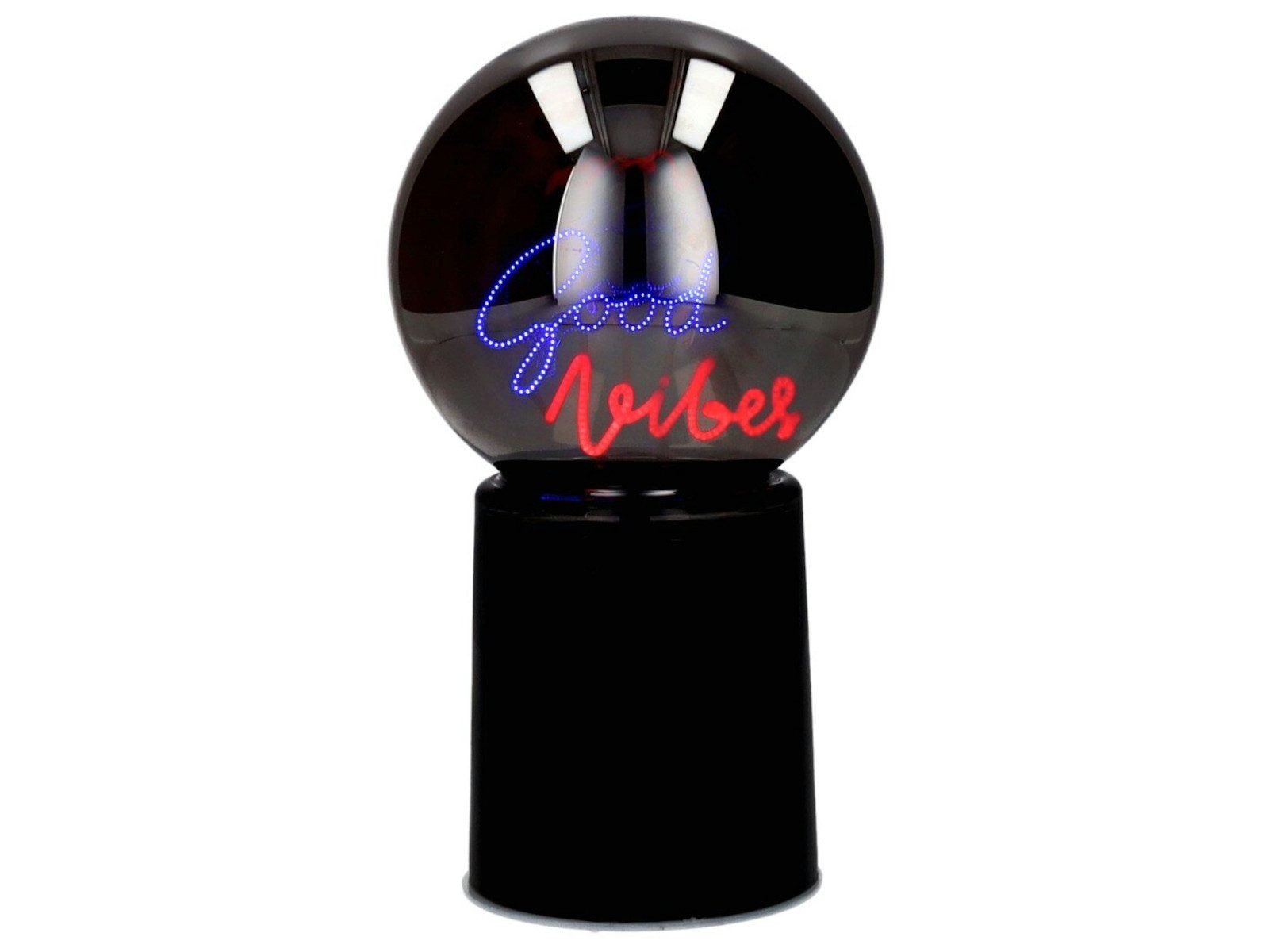 Giftcompany LED-Dekofigur Glowmance LED-Leuchtkugel Neonlicht Good vibes schwarz 21cm
