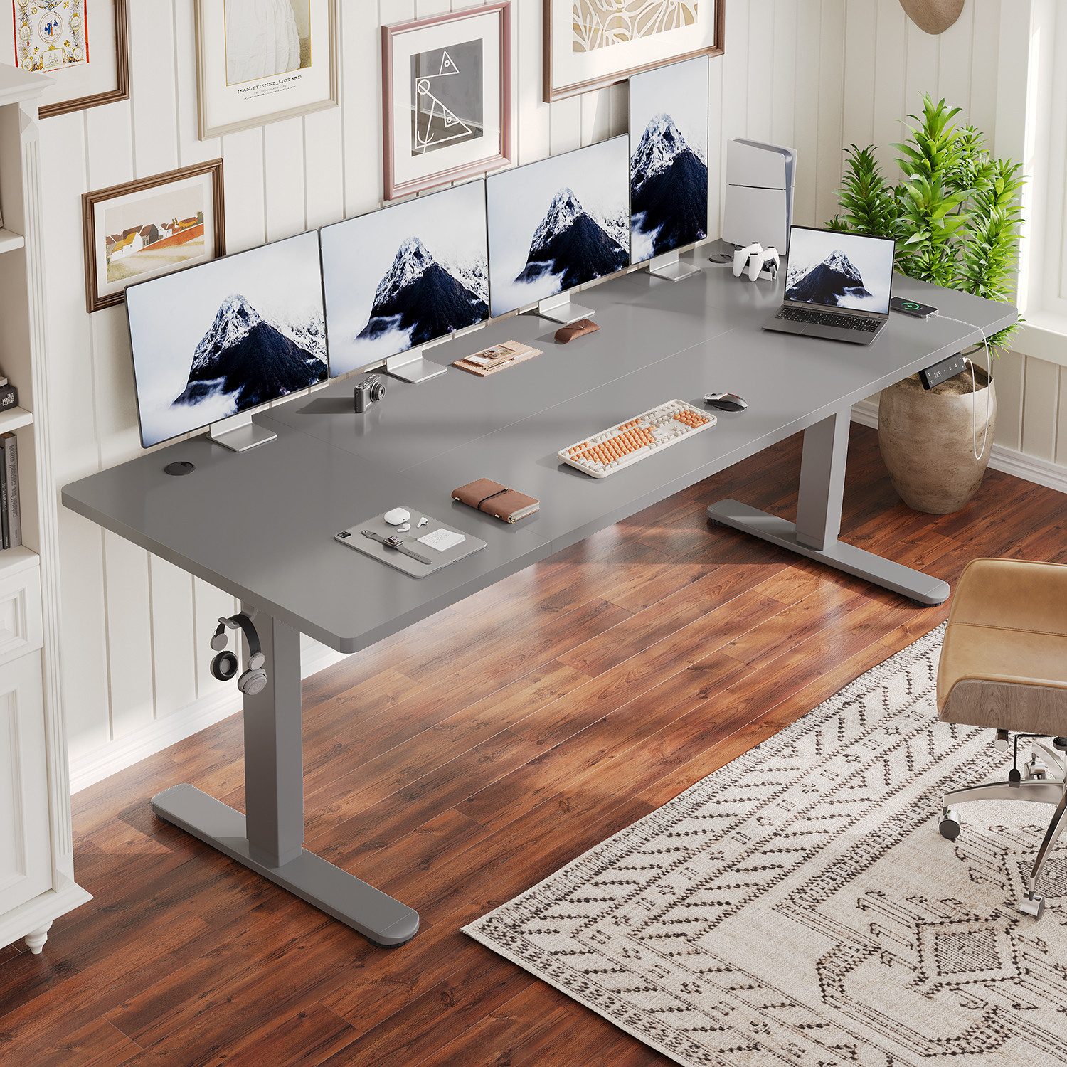 HOMALL Schreibtisch Höhenverstellbarer Schreibtisch mit 3 günstig online kaufen