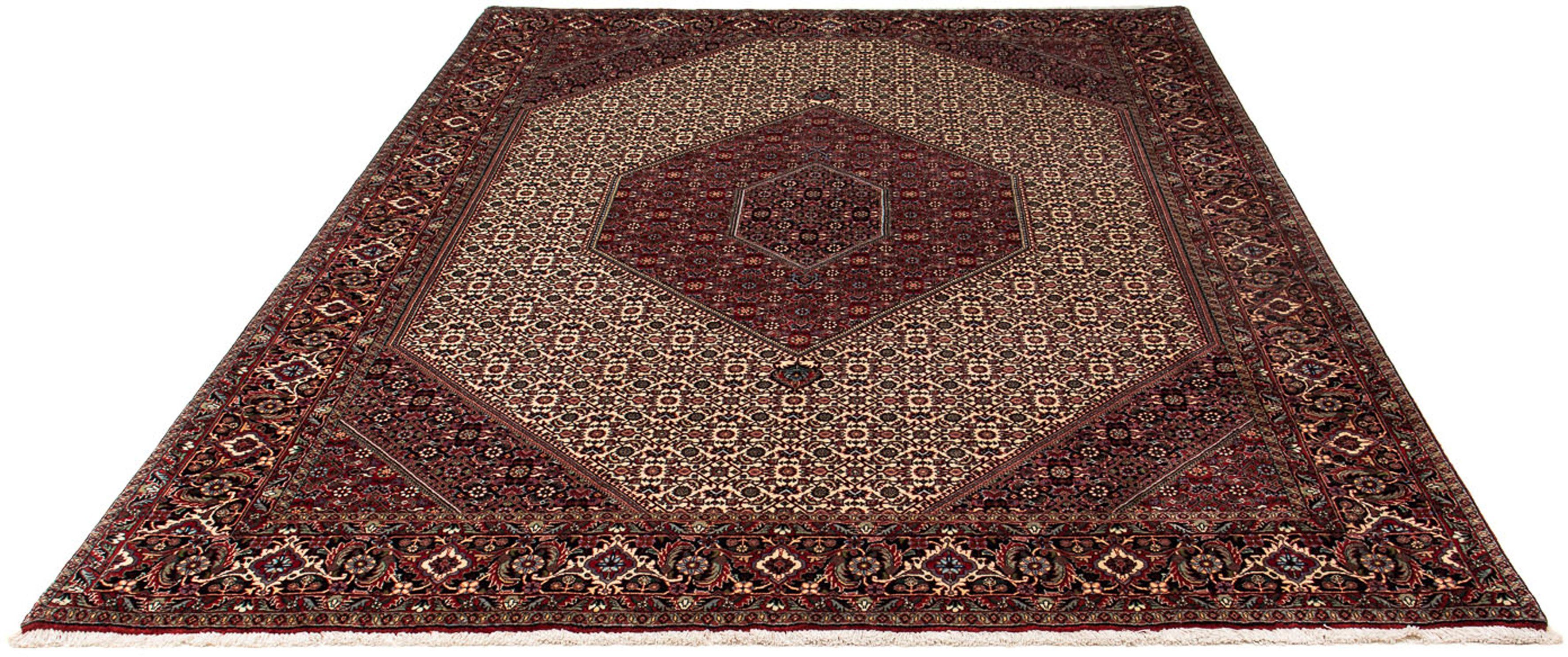 Orientteppich Perser - Bidjar - 262 x 205 cm - dunkelrot, morgenland, rechteckig, Höhe: 15 mm, Wohnzimmer, Handgeknüpft, Einzelstück mit Zertifikat