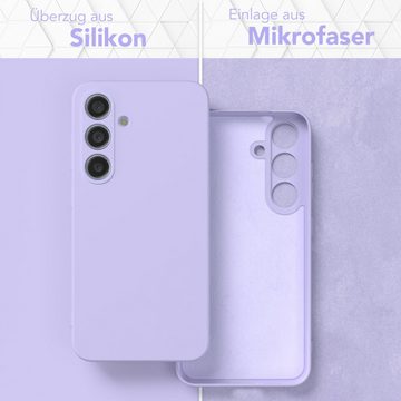 EAZY CASE Handyhülle TPU Hülle für Samsung Galaxy S24 6,2 Zoll, Silikonhülle stoßfest Smart Slimcover Case Dünn Violett / Lavendel