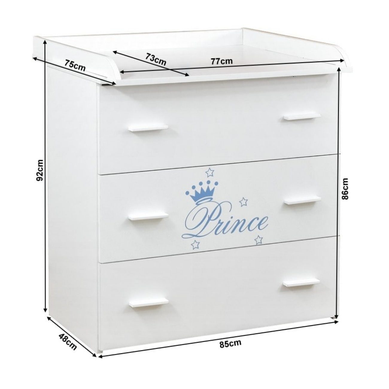 Baby-Delux Babyzimmer-Komplettset Babyzimmer Prince, (13-tlg), Babybett Wickelkommode Bettwäsche Set Komplettzimmer