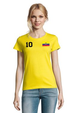 Blondie & Brownie T-Shirt Damen Ecuador Sport Trikot Fußball Weltmeister Copa America