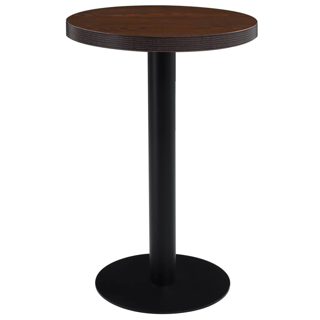 vidaXL Esstisch Bistrotisch Dunkelbraun 50 cm günstig online kaufen