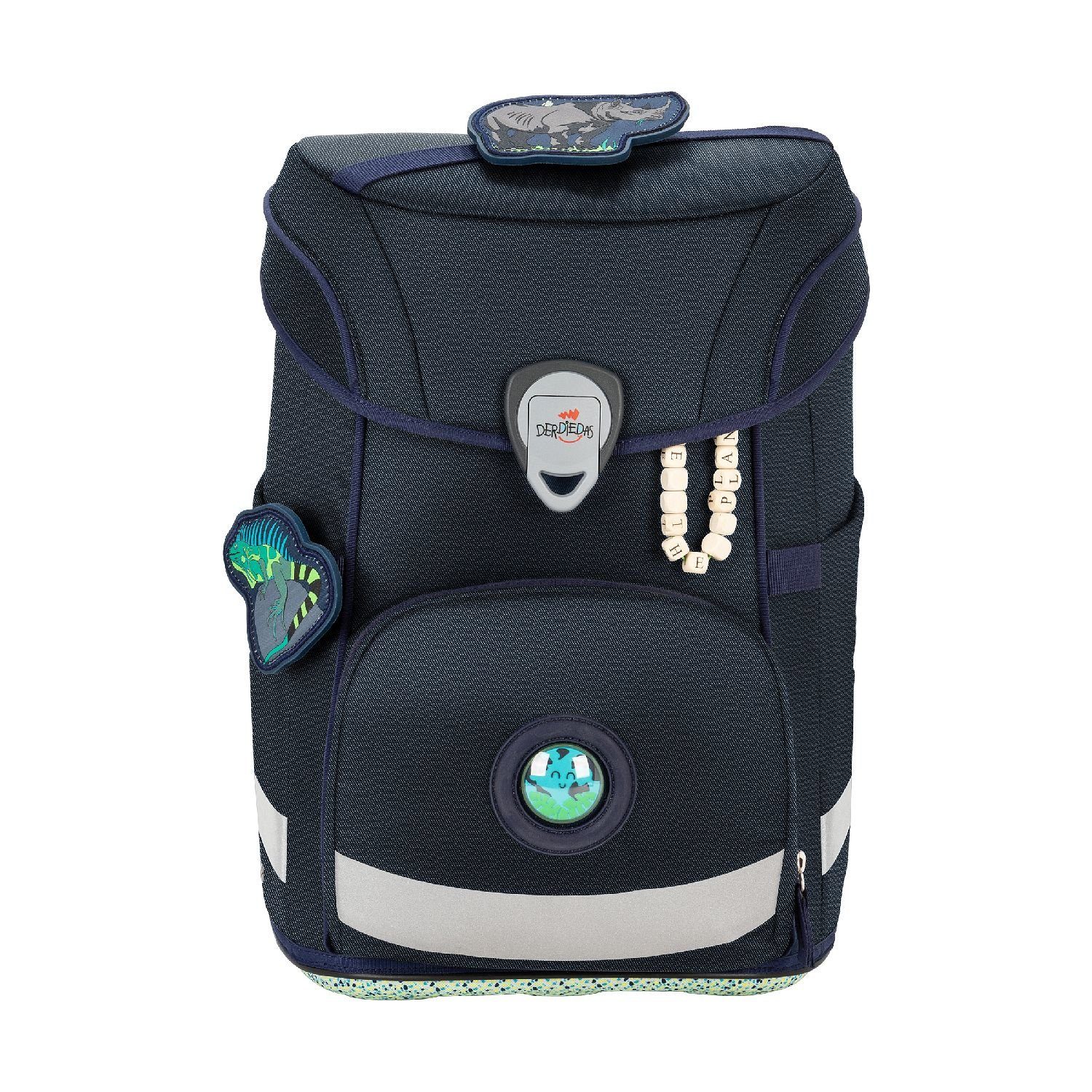 DerDieDas® Schulranzen Schulranzen Set 5-tlg. ErgoFlex Easy Exklusiv ECO Blue Planet 2023
