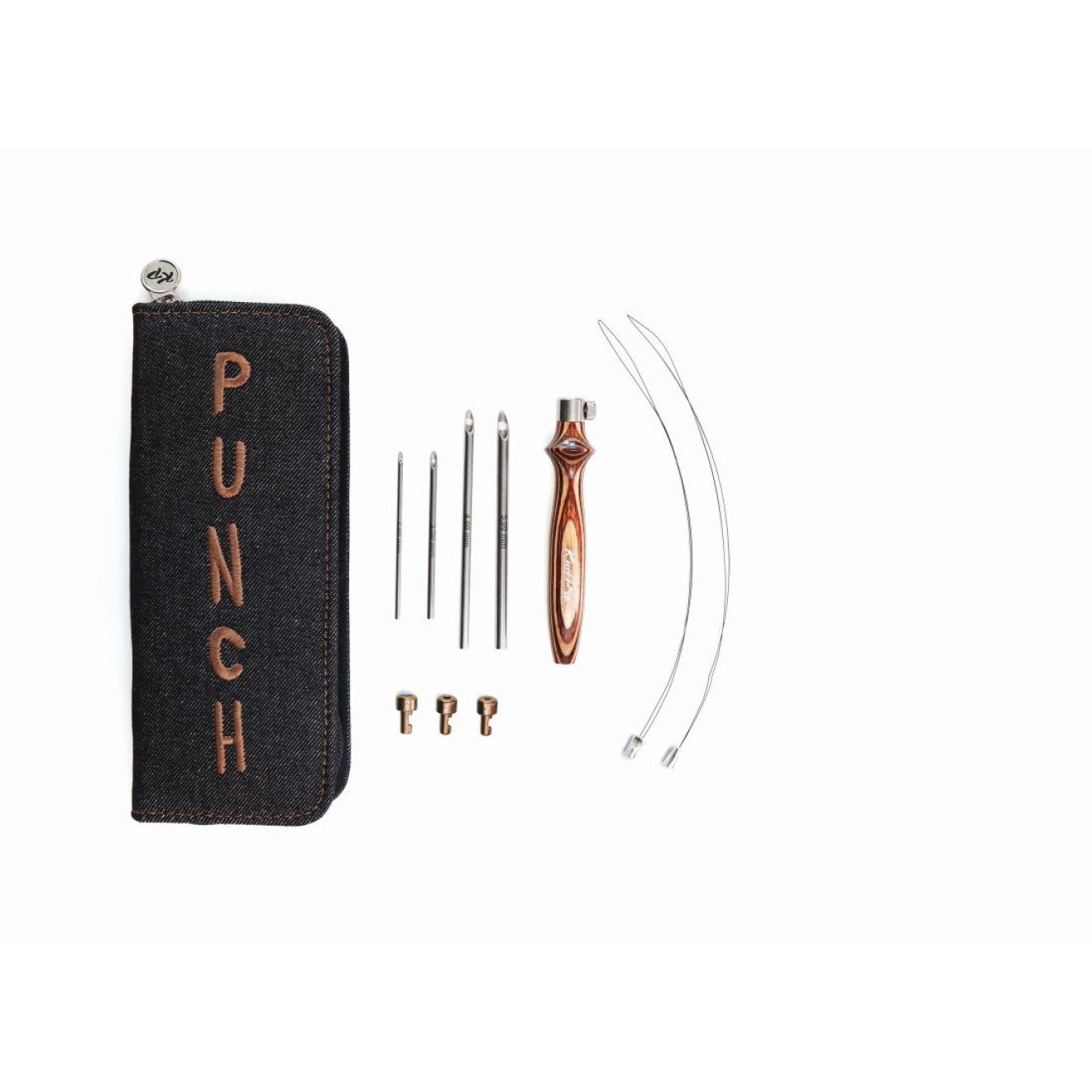 KnitPro Rundstricknadeln Punch Needle Set Earthy Kit, 4 Nadeln 2,0 - 5,0 mm