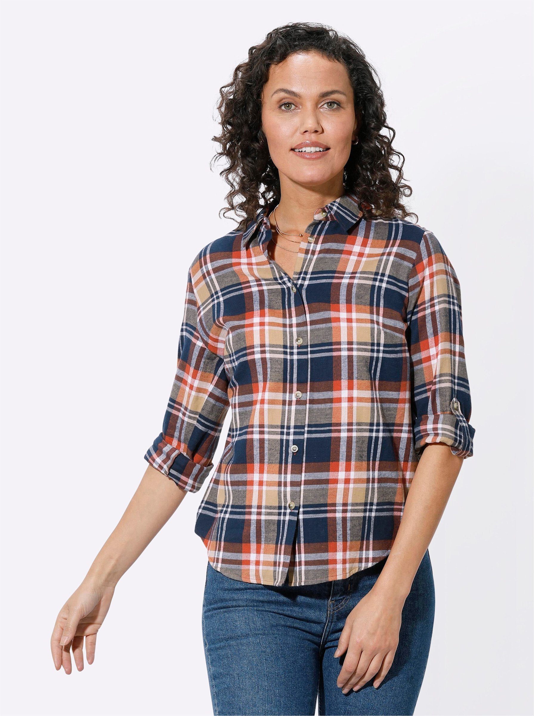 Klassische Bluse Flanell-Bluse