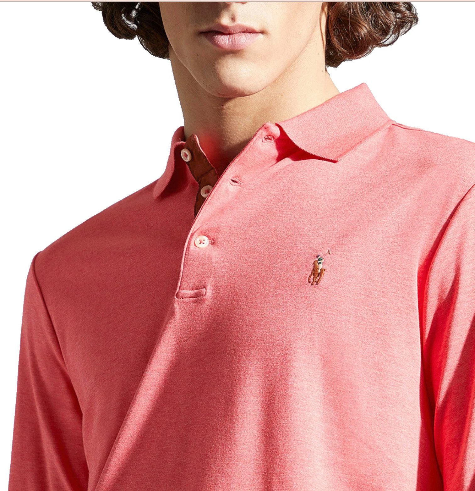 Polo Ralph Lauren Langarm-Poloshirt Luxury Pima Cotton Polohemd Hemd Pony sofortige Authentifizierung über einen QR-Code