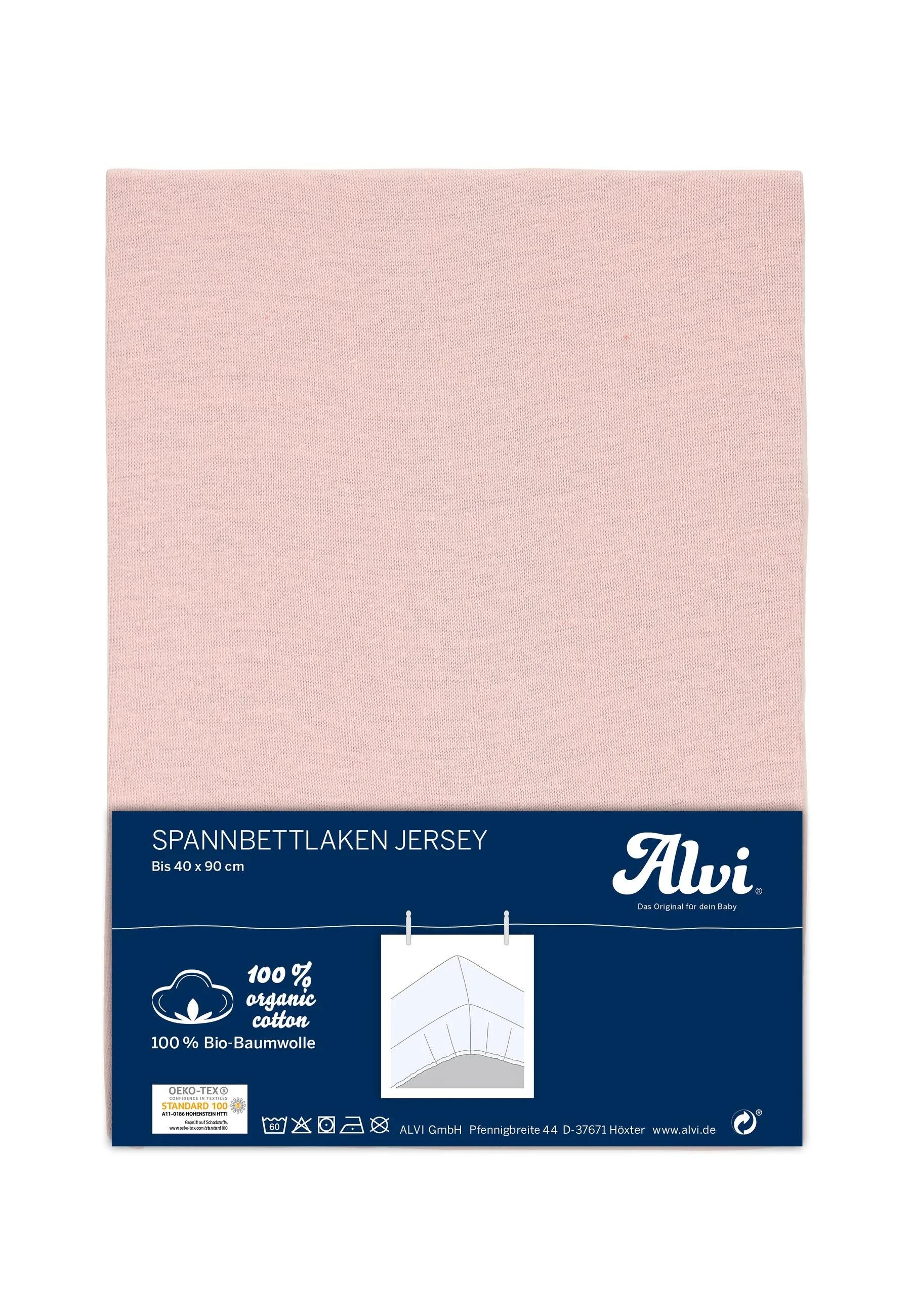 Alvi® Spannbettlaken Spannbettlaken Bio-Baumwolle, Baumwolle, Gummizug: rundum, (1 Stück), faltenfrei durch Gummizug