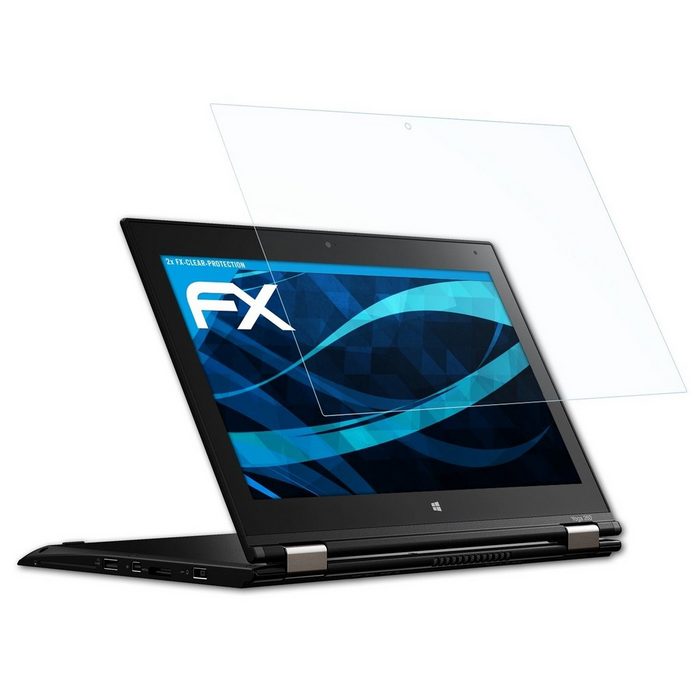 atFoliX Schutzfolie Displayschutz für Lenovo ThinkPad Yoga 260 (2 Folien) Ultraklar und hartbeschichtet