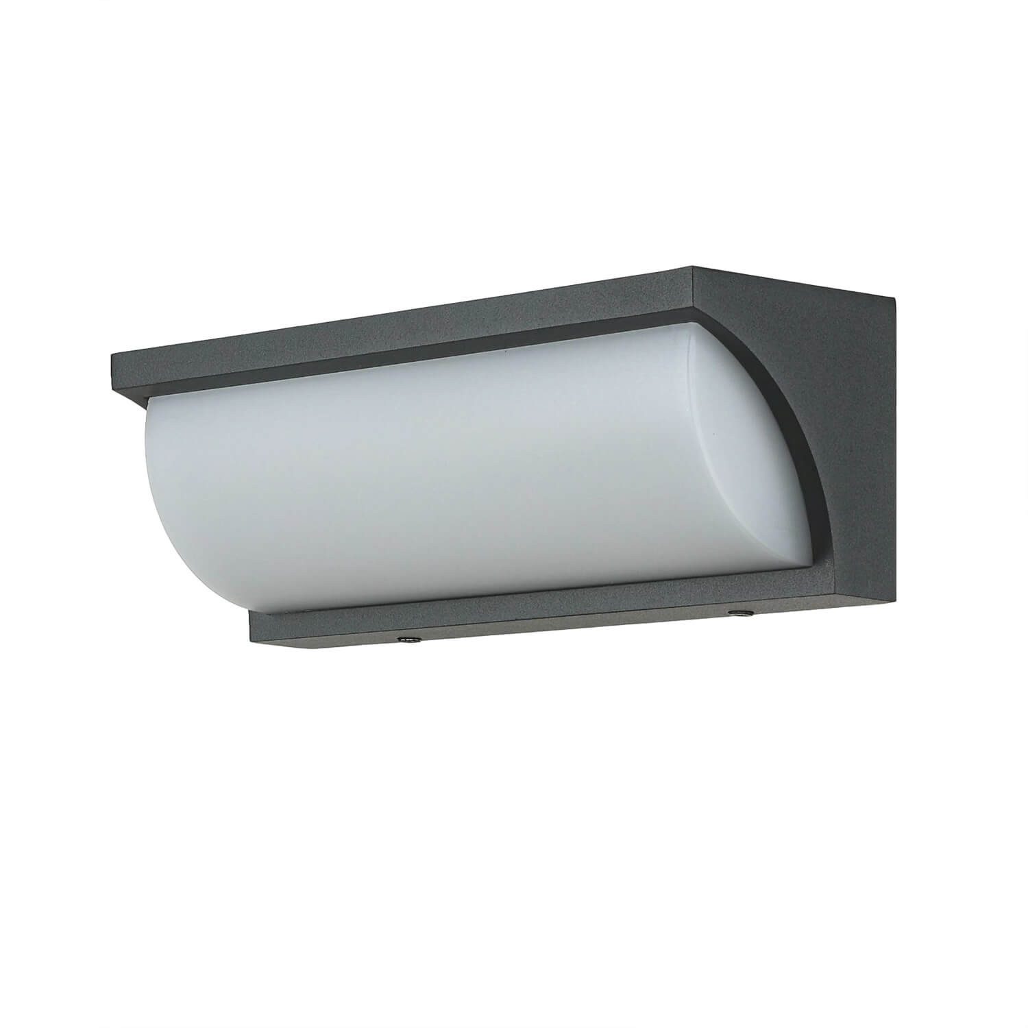 Licht-Erlebnisse Außen-Wandleuchte TENBOS, LED fest integriert, Neutralweiß, LED Wandleuchte Anthrazit IP65 Modern Außen
