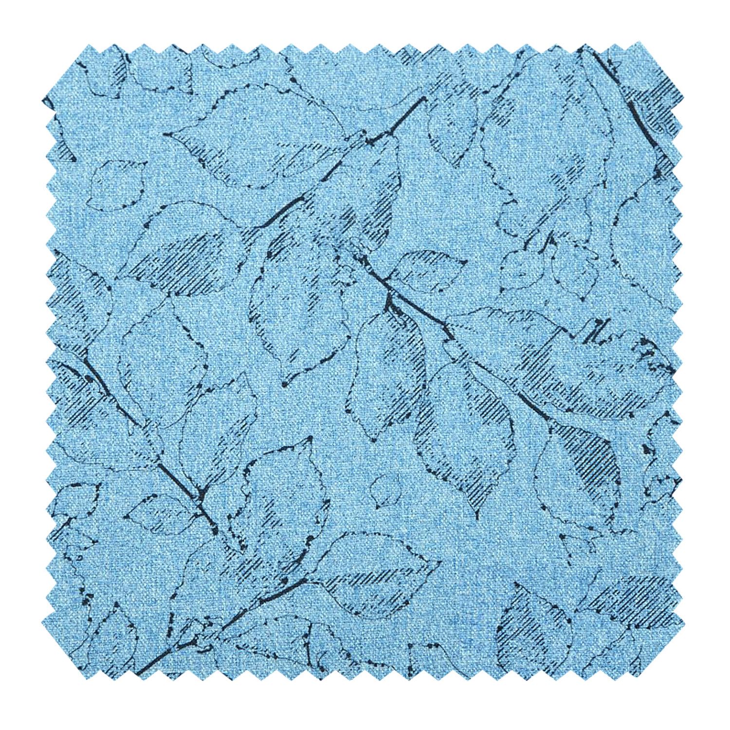novely® Stoff MALCHIN GRACE - Polsterstoff im Leinenlook mit Blätter-Print, Strapazierfähig, Kuschelweich, Meterware, 1lfm