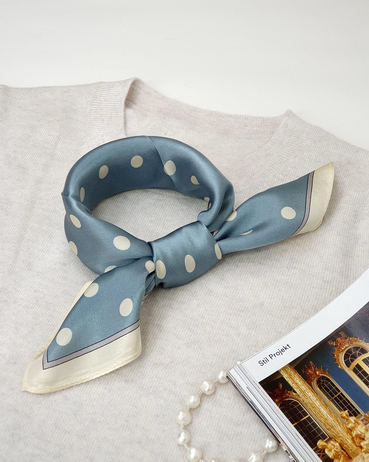 MayTree Seidentuch quadratisch, kleine Punkte 53x53 cm, Nickituch, Bandana, günstig online kaufen