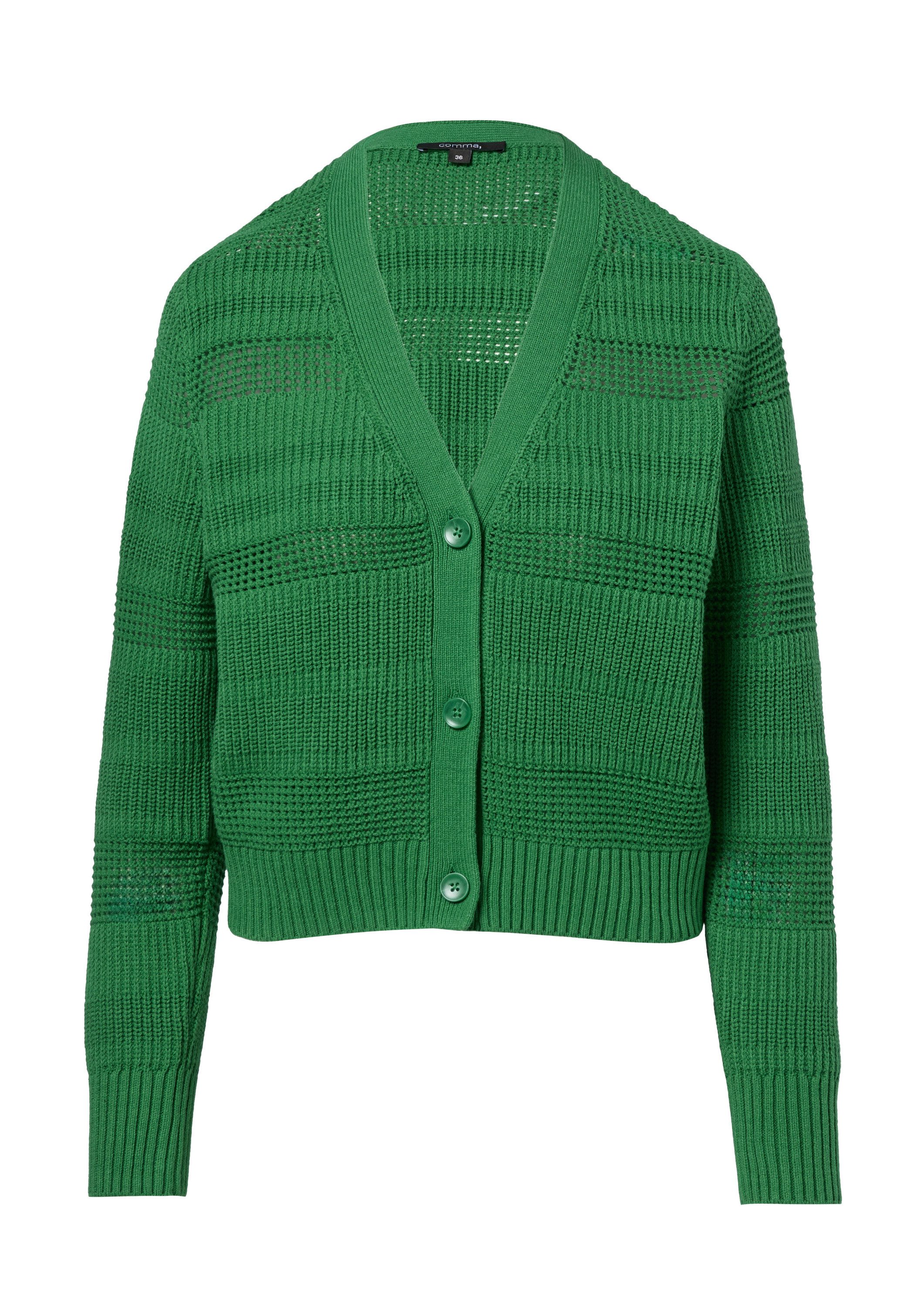 comma Cardigan Strickjacke Weiche Strickjacke mit Strukturmix günstig online kaufen