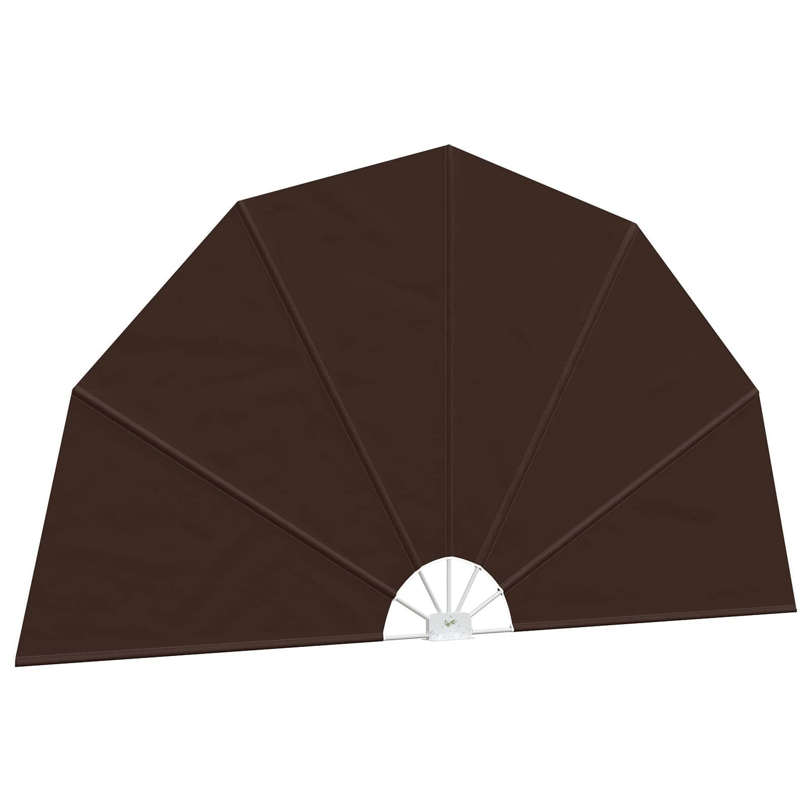 vidaXL Balkonsichtschutz Balkon Sichtschutz Ø 320 cm Polyester Braun (1-St)