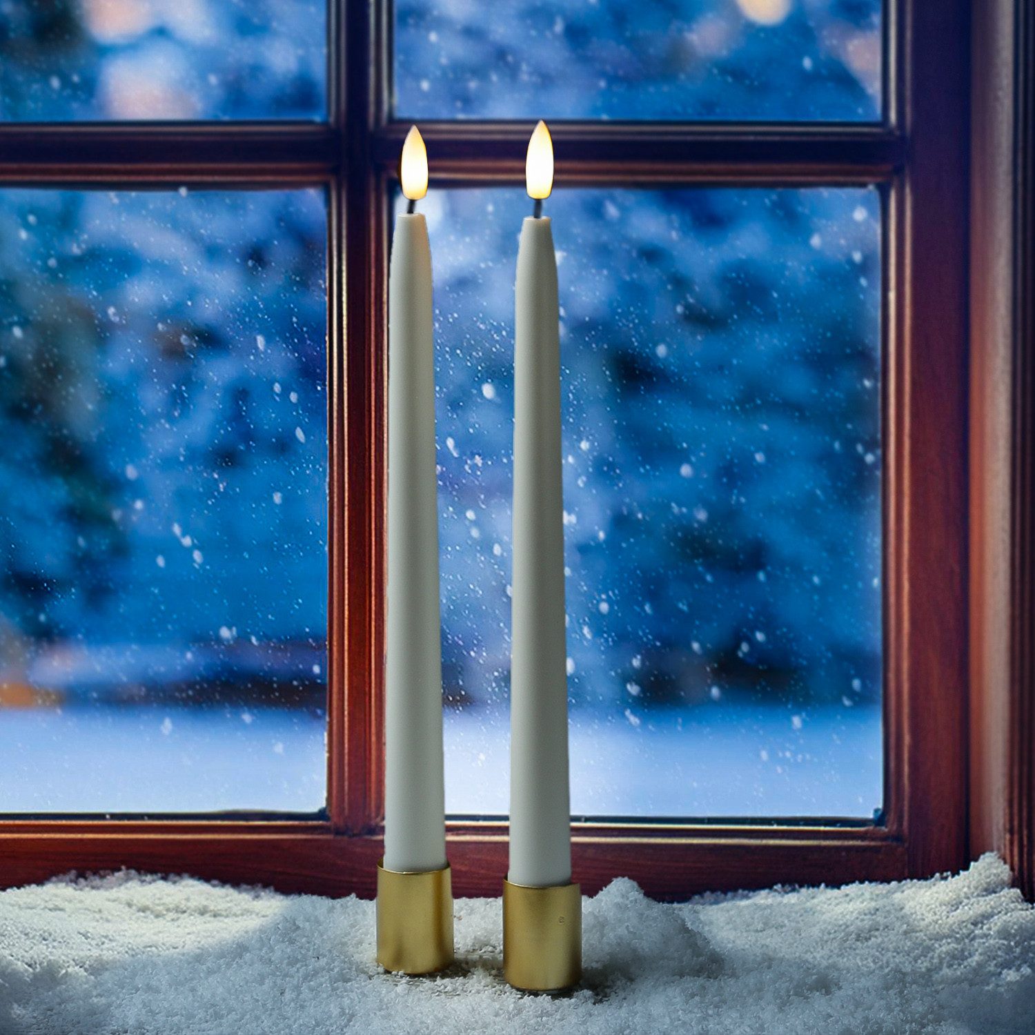 MARELIDA LED-Kerze LED Stabkerzen Outdoorkerzen Timer H: 28cm weiß für Inne günstig online kaufen