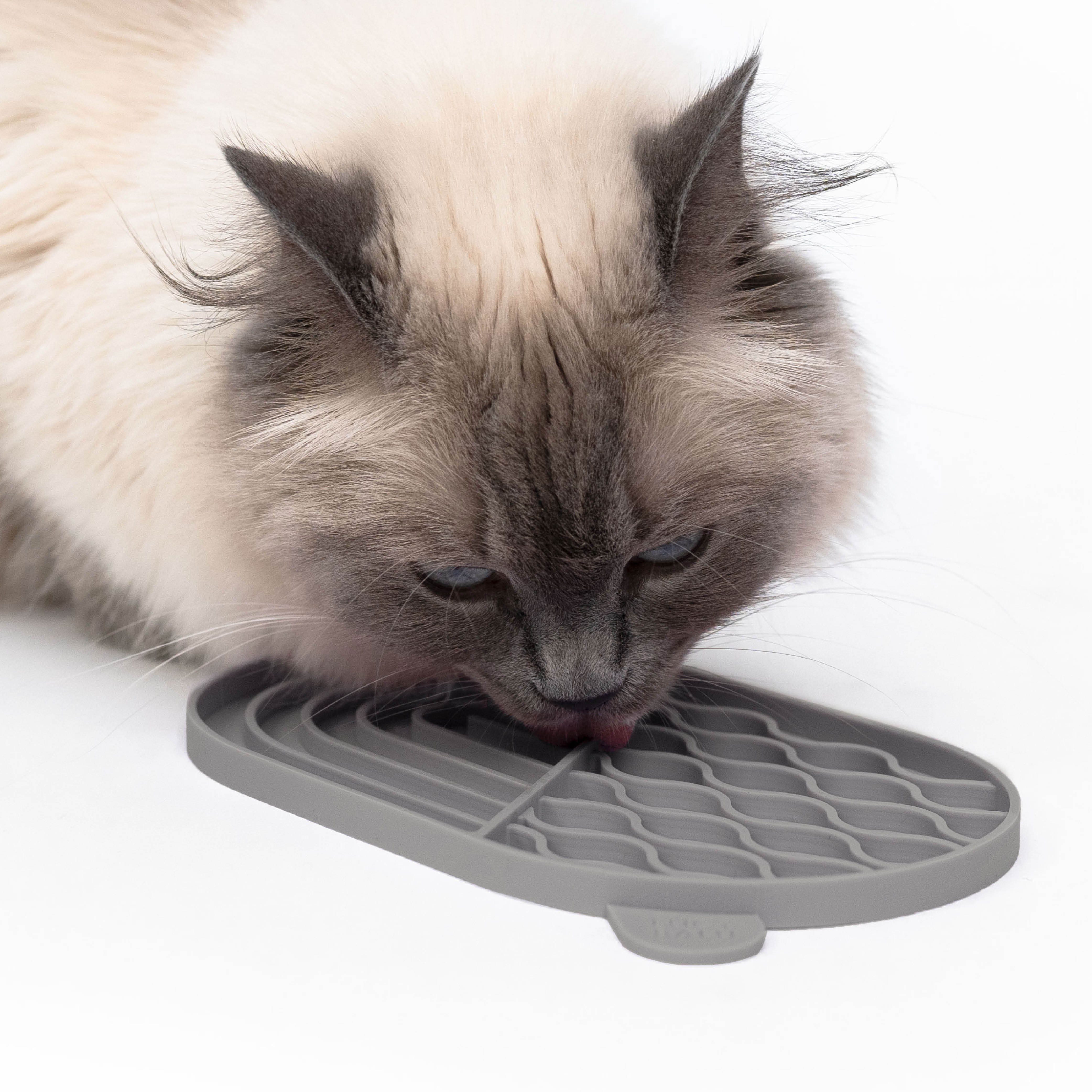 LucyBalu Antischlingnapf ZENPAD Schleckmatte für Katzen, Katzen Leckmatte, Slow Feeder