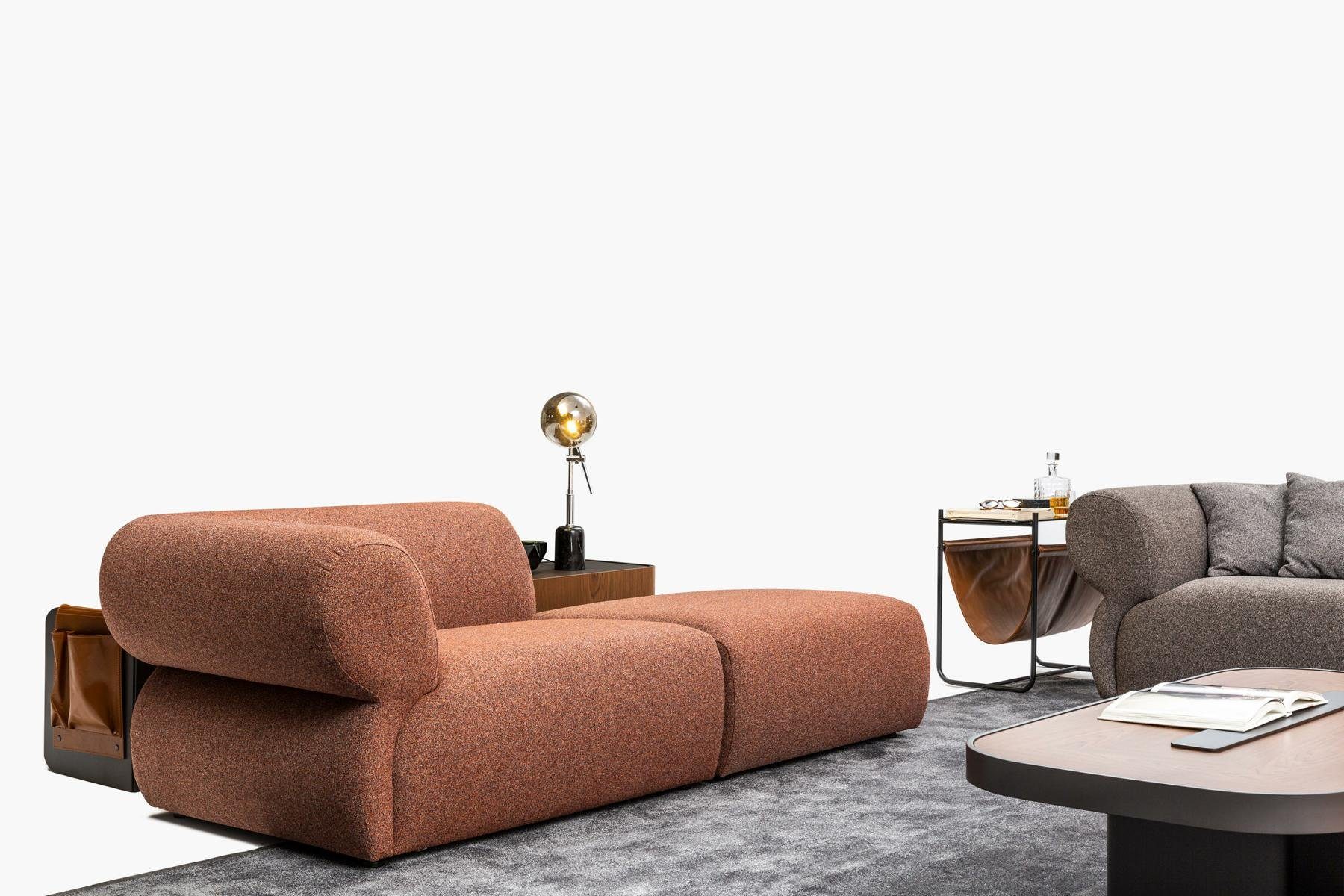 JVmoebel 3-Sitzer Brauner Polster Dreisitzer Made in Teile, Sofa Modernes Luxus Design 2 Couch, Europe