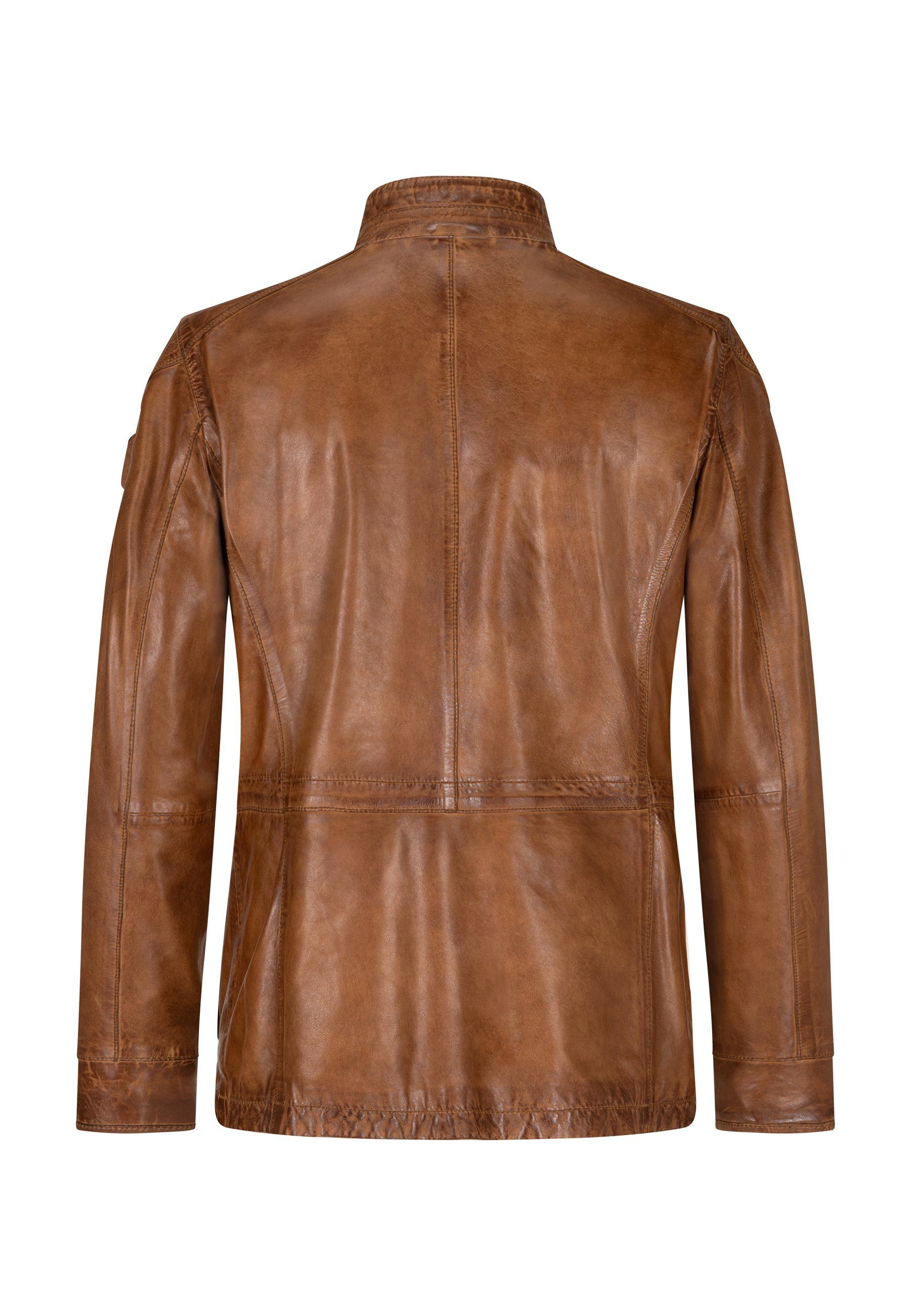 Milestone Lederjacke MS-Jose längere Herren Fieldjacket aus Lammnappa Leder