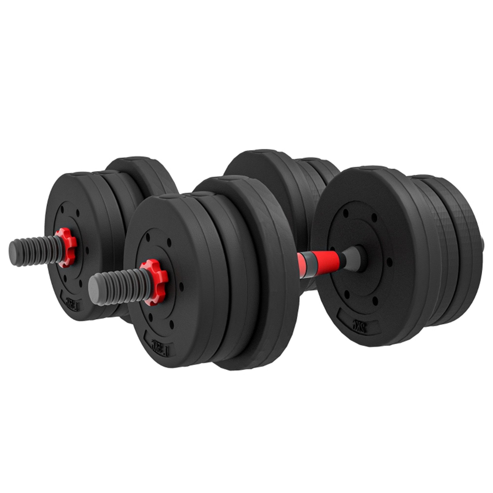Hantel-Set 2 in 1 Hanteln Set 20 kg verstellbare Kurzhantel & Langhantel