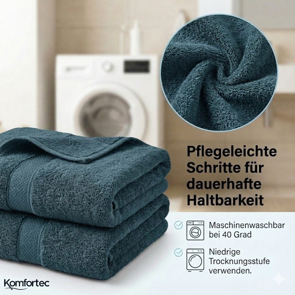 Komfortec Gästehandtücher Set aus 100% Baumwolle, (12-St) – Bild 4 von 5