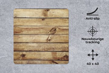 MuchoWow Gaming Mauspad Regale - Holz - Rustikal (1-St), Mousepad mit Rutschfester Unterseite, Gaming, 40x40 cm, XXL, Großes