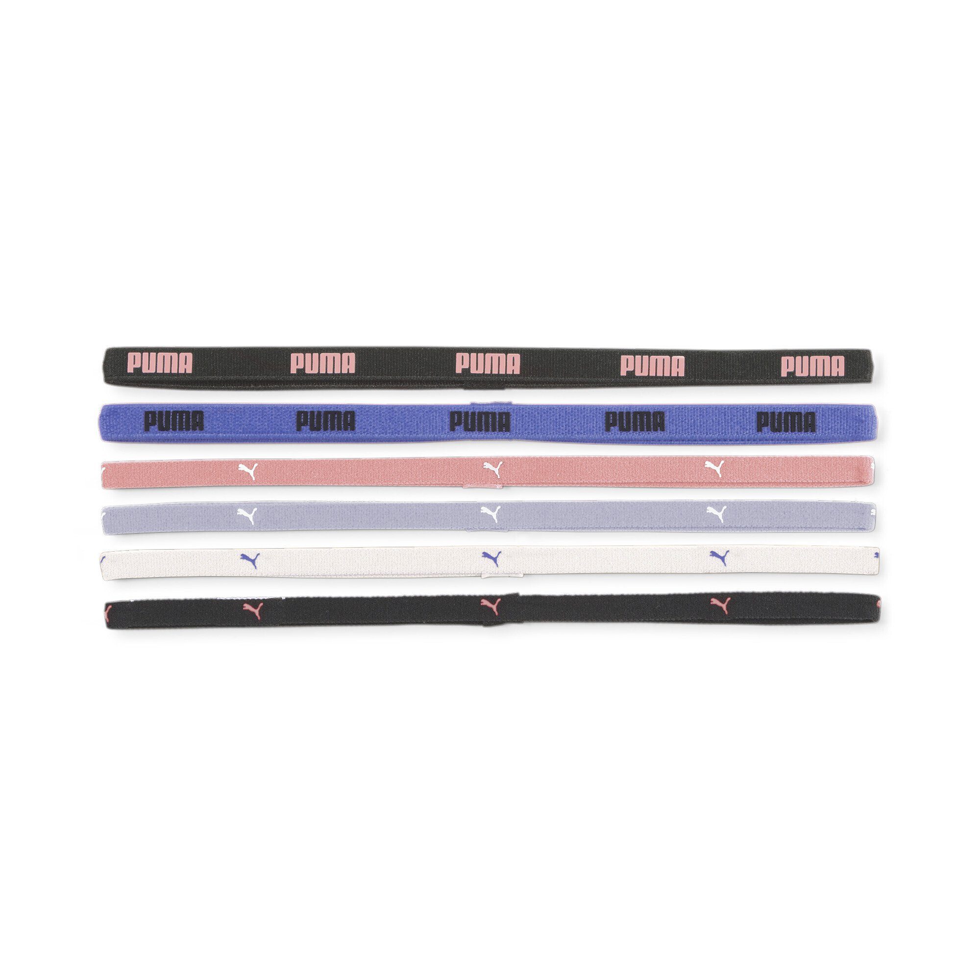 PUMA Haarband Training Sportbänder 6er Pack Damen Rose Dust Electric Purple Pink | Haargummis