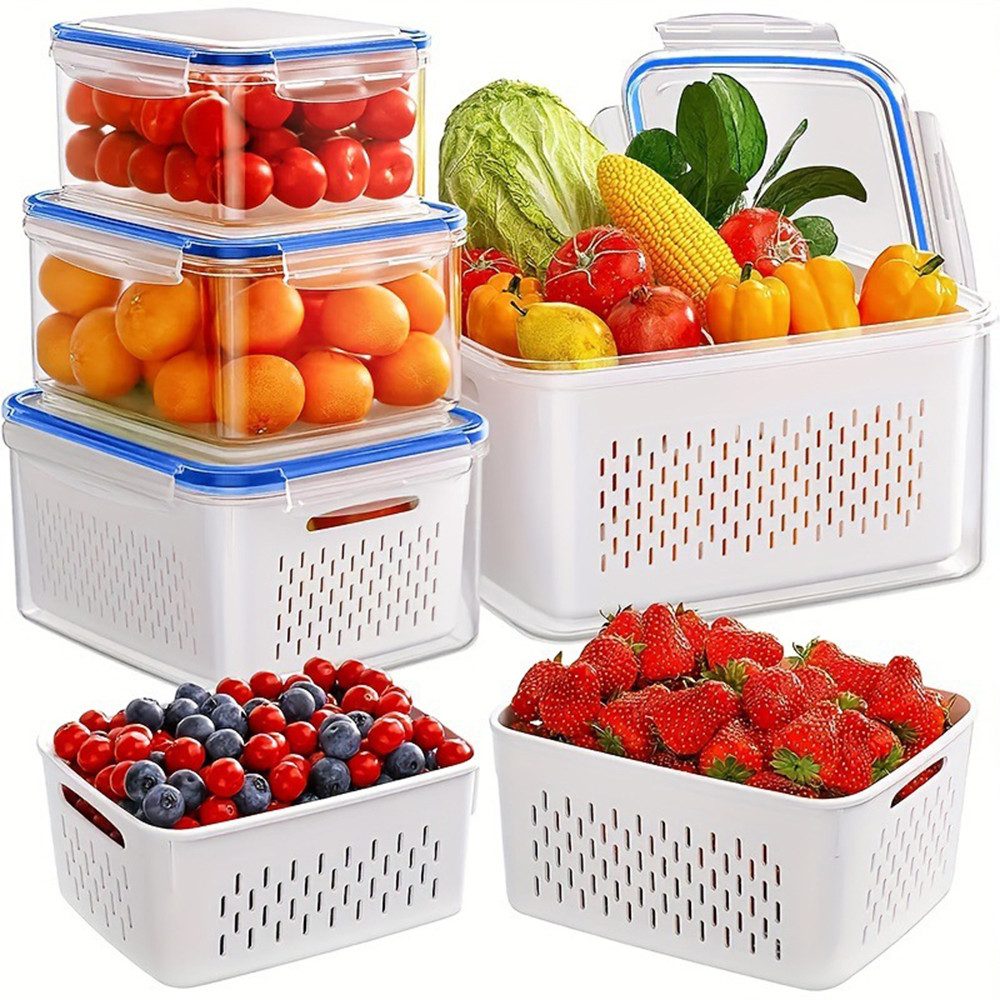 Küchenorganizer-Set 2er Set Frischhalteboxen Stapelbare, Küchen Organizer