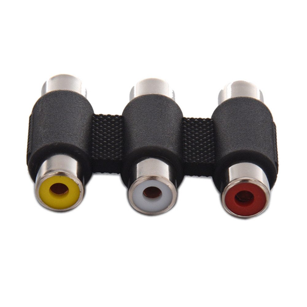 Bolwins H60 Cinch Kupplung Buchse AV Audio Video Adapter Verbinder 3 Cinch RCA Audio- & Video-Adapter 3× RCA Buchse, Cinch Buchse zu Cinch (RCA), Phono, 0 cm, 3RCA Buchse-auf-Buchse Kupplung