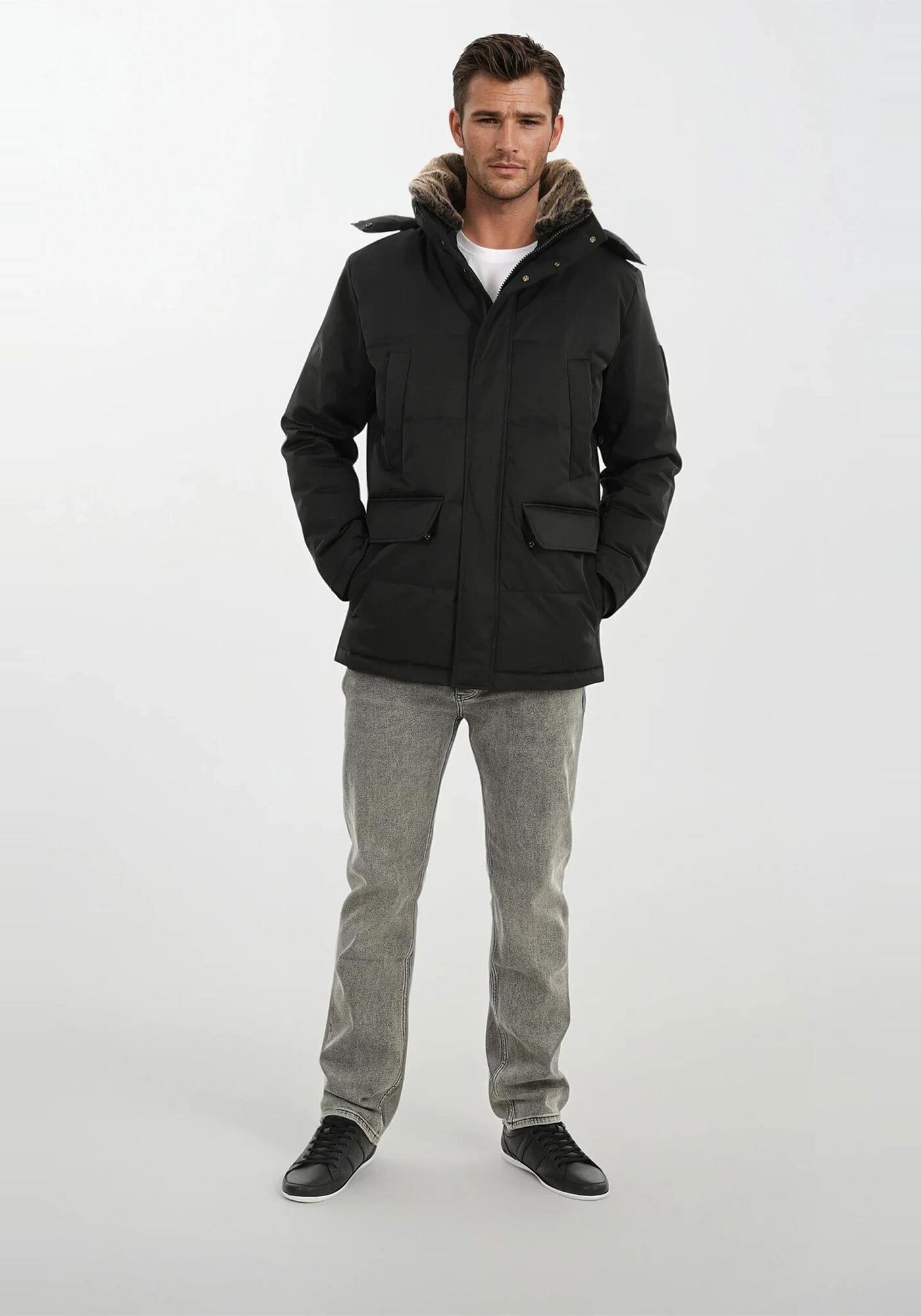 Alessandro Salvarini Winterjacke ASGiova Parka mit warmem Kunstfellkragen und hochwertigem Obermaterial