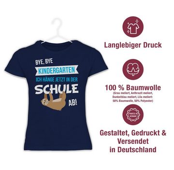 Shirtracer T-Shirt Bye, Bye Kindergarten Einschulung Mädchen