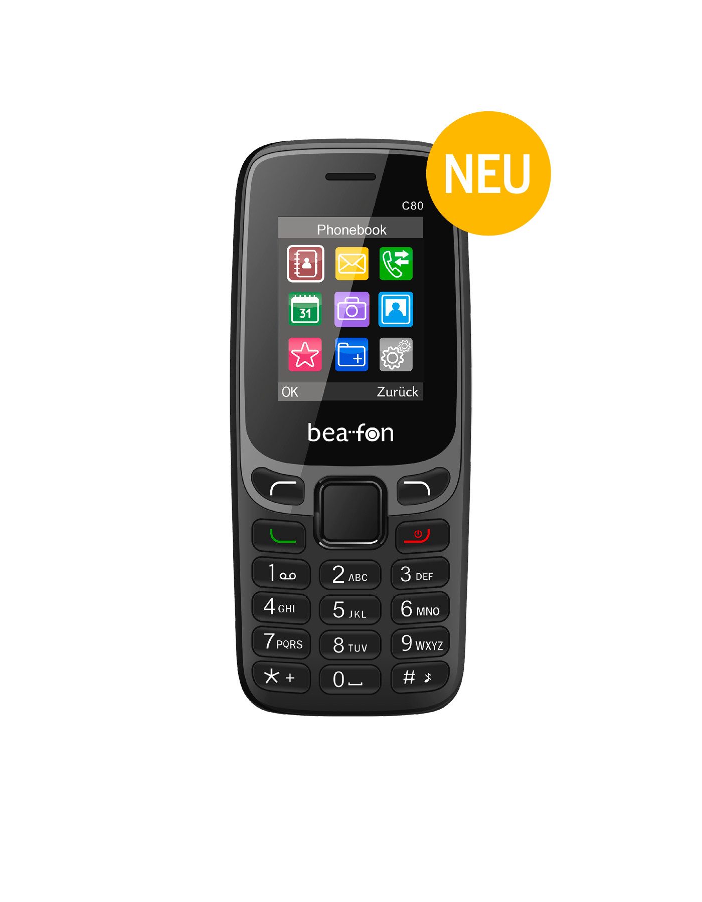 Beafon C80 Seniorenhandy (4,5 cm/1,77 Zoll)