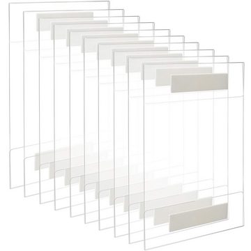 Kurtzy View Cover A4 Displaytaschen (10 Stück) - Transparentes Acryl mit Haftstreifen, A4 Display Pockets (10 pcs) - Clear Acrylic