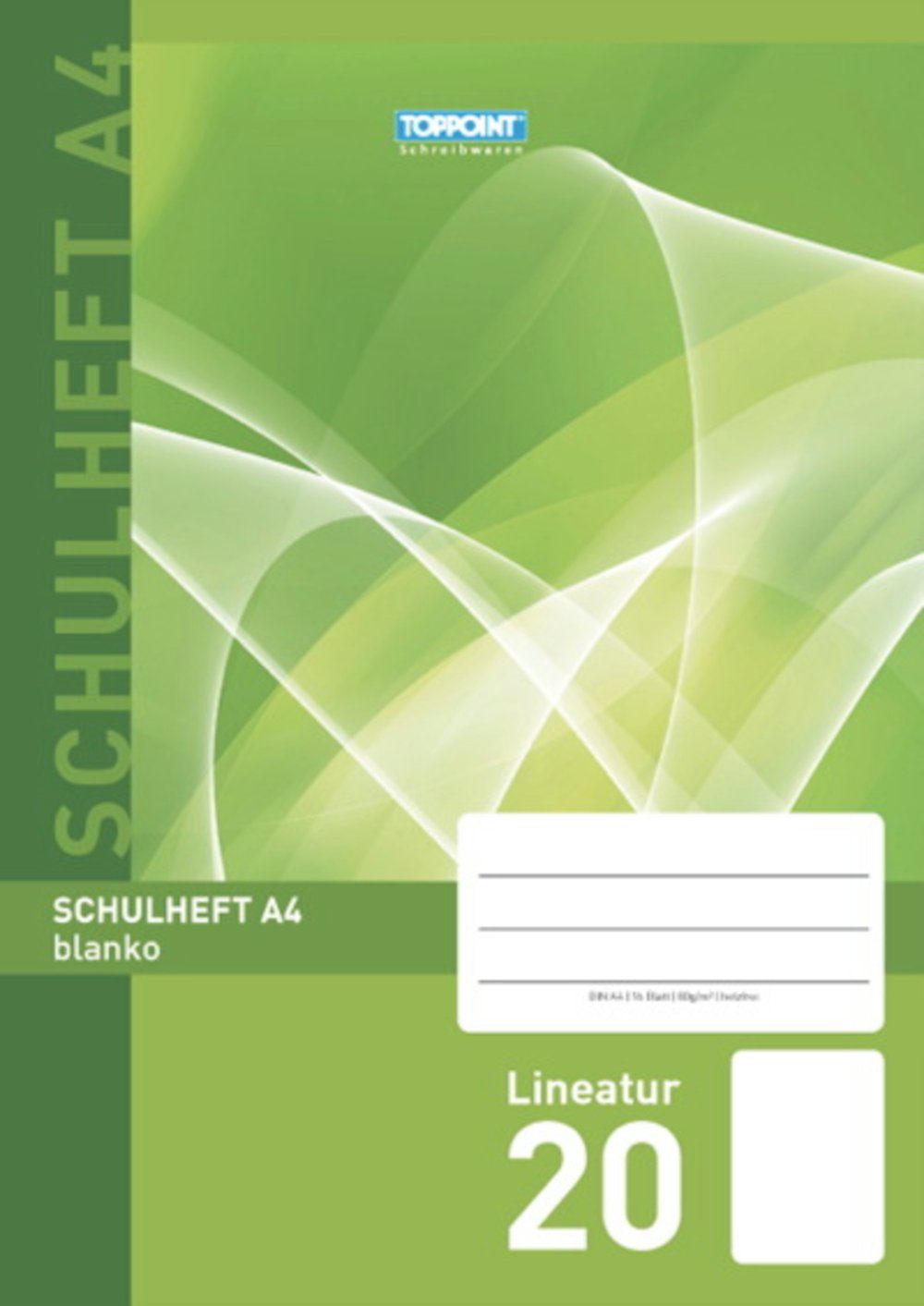 Schulheft Schulheft DIN A4 Lineatur 20 blanco