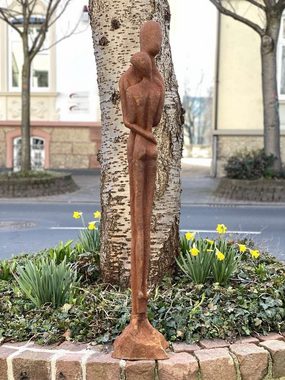 Aubaho Gartenfigur Skulptur Liebespaar Paar Liebe Garten Figur Statue Eisen Rost 98cm Mod