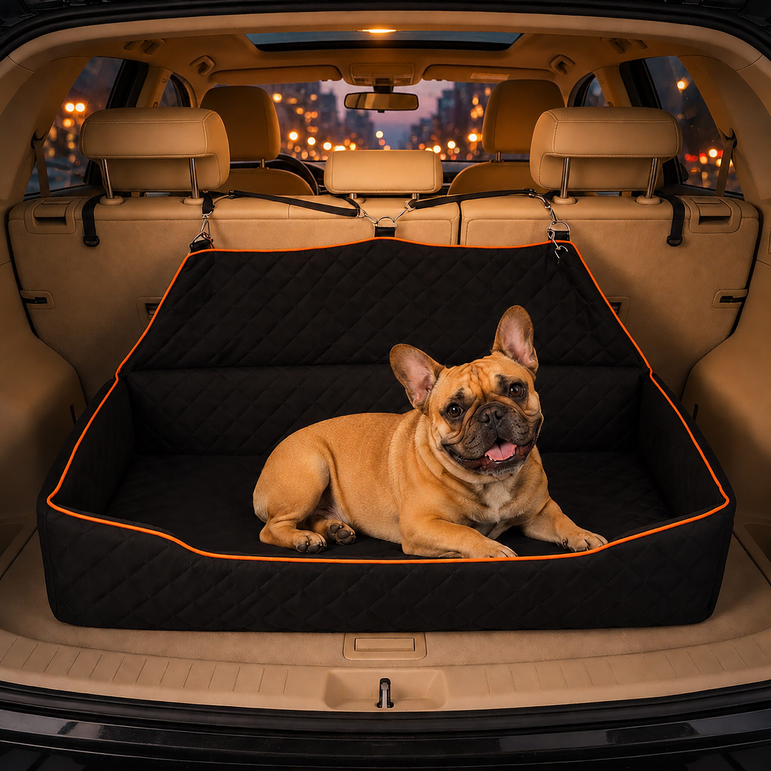 relaxdays Autositzbezug XXL Hundeautositz Rückbank & Kofferraum