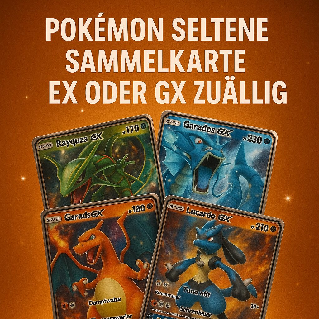 AMIGO Sammelkarte Pokémon seltene Sammelkarte EX oder GX zufällig